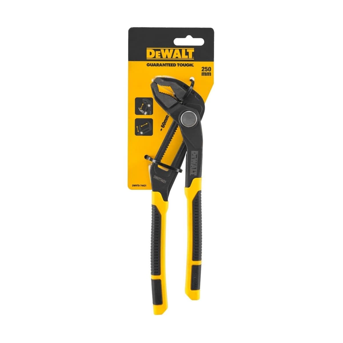 DEWALT คีมคอม้า 10 นิ้ว (250 มม.) รุ่น DWHT0-74431 ใช้งานได้หลากหลาย ปุ่มกดเพื่อความรวดเร็วในการปรับใช้งาน (ดีวอลท์)