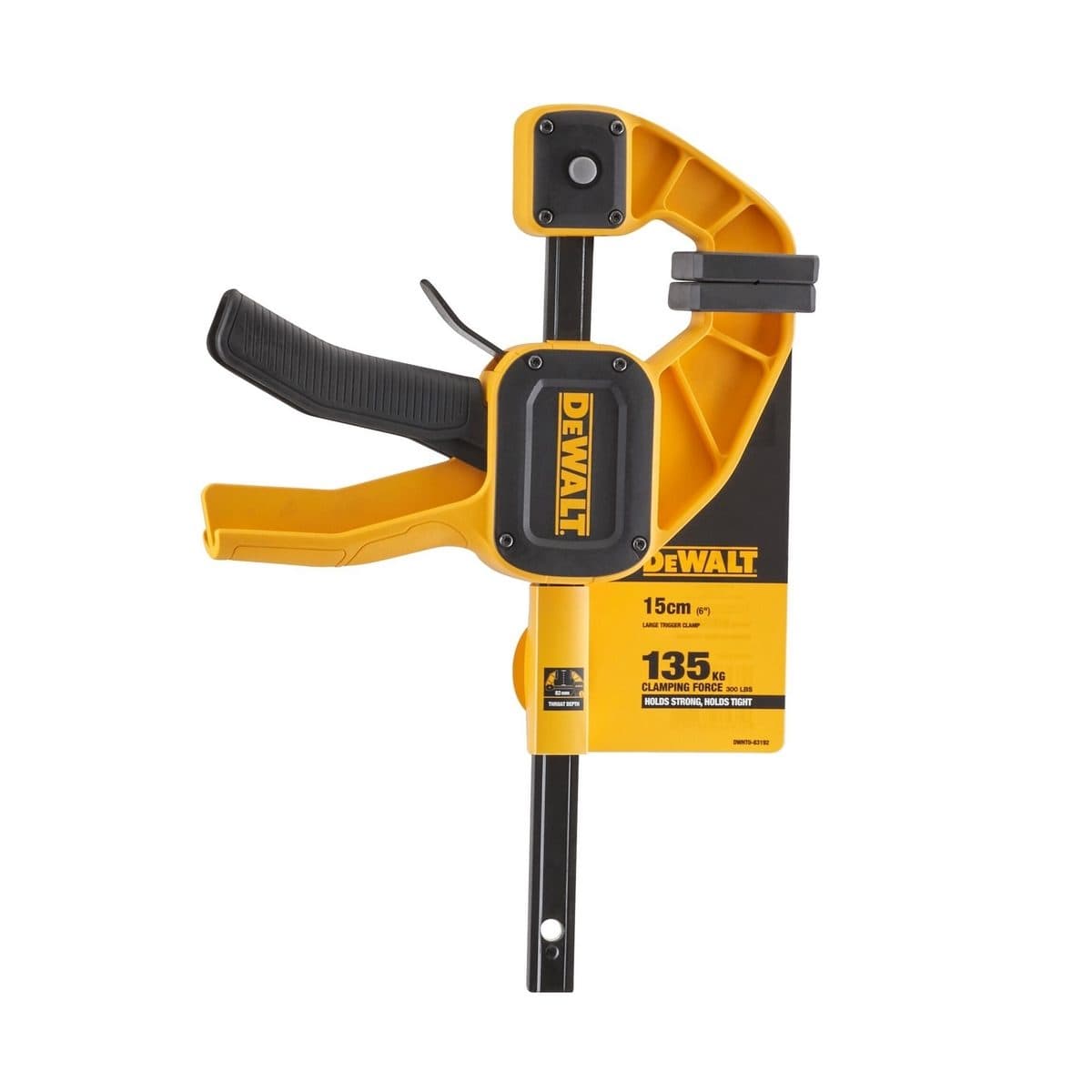DEWALT แคลมป์จับชิ้นงาน ขนาด 6 นิ้ว รุ่น DWHT0-83192 แรงบีบ/จับ 135 กก. เสริมด้วยไนล่อน ทำให้แข็งแกร่งและทนทาน (ดีวอลท์)