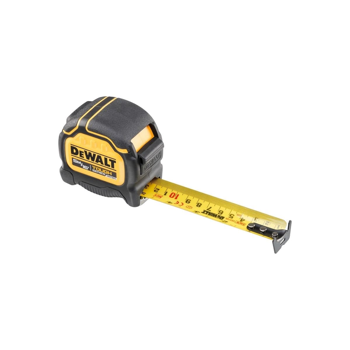 DEWALT ตลับเมตร Tough Tape 5 เมตร รุ่น DWHT36915-30 สายวัดยืดออกได้ 4.9 เมตร โดยไม่หักงอ มีตะขอเกี่ยวแม่เหล็ก (ดีวอลท์)