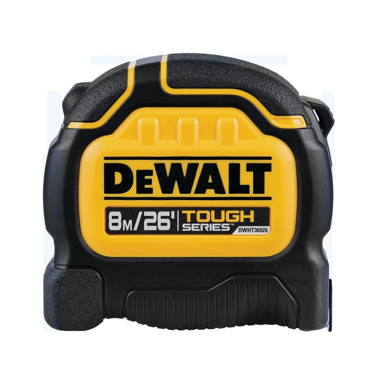 DEWALT ตลับเมตร Tough Tape 8 เมตร รุ่น DWHT36926-30 สายวัดยืดออกได้ 4.9 เมตร โดยไม่หักงอ มีตะขอเกี่ยวแม่เหล็ก (ดีวอลท์)