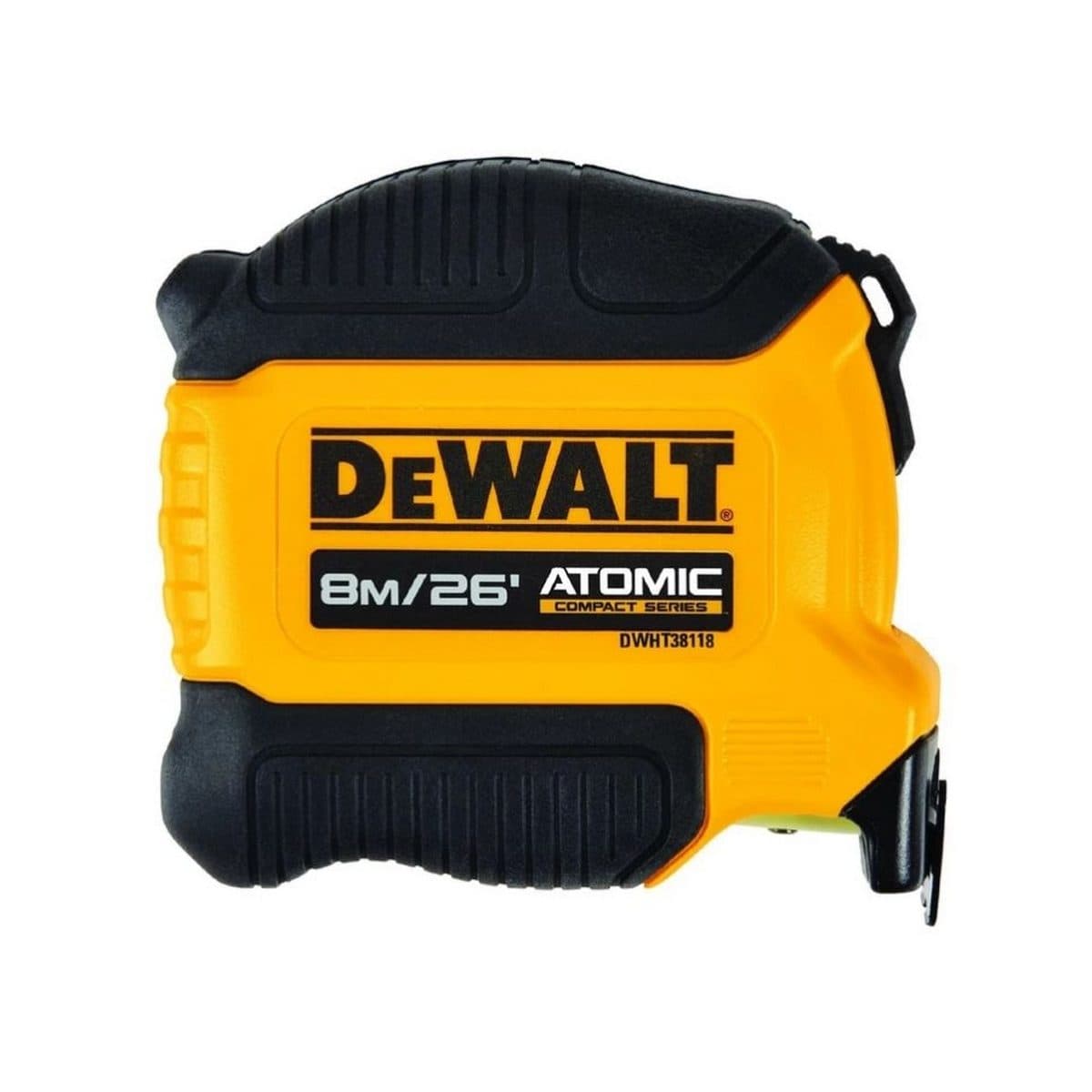 DEWALT ตลับเมตร Atomic 8 เมตร รุ่น DWHT38118-30 สายวัดยืดได้ 3.5 เมตร แล้วไม่หักงอ ขนาดกระทัดรัด พกพาง่ายขึ้น (ดีวอลท์)