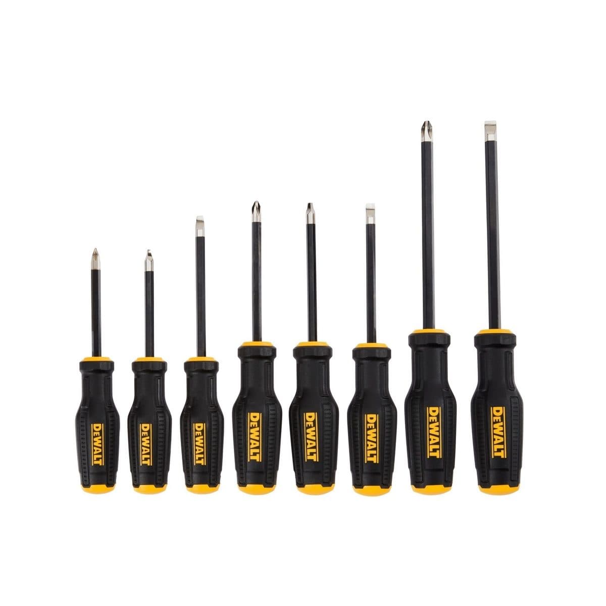 DEWALT ชุดไขควง MAXFIT (8 ชิ้น/ชุด) รุ่น DWHT65102 แกนทำจากโลหะ S2 เพิ่มความทนทานและไม่โค้งงอ (ดีวอลท์)