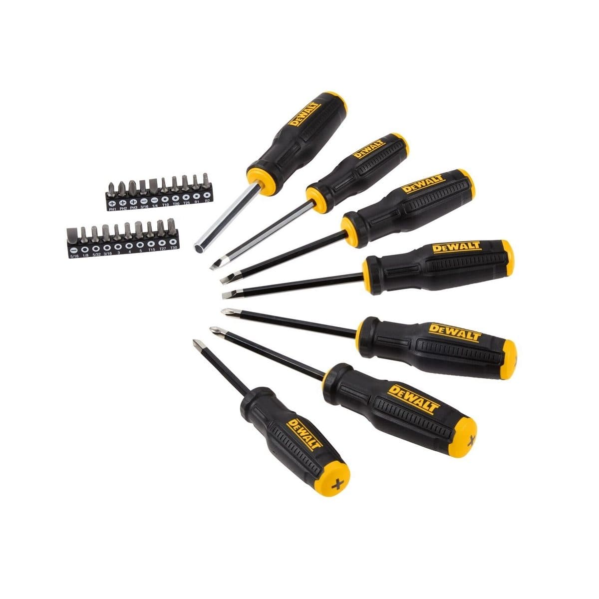 DEWALT ชุดไขควง MAXFIT (27 ชิ้น/ชุด) รุ่น DWHT65104 แกนทำจากโลหะ S2 เพิ่มความทนทานและไม่โค้งงอ (ดีวอลท์)