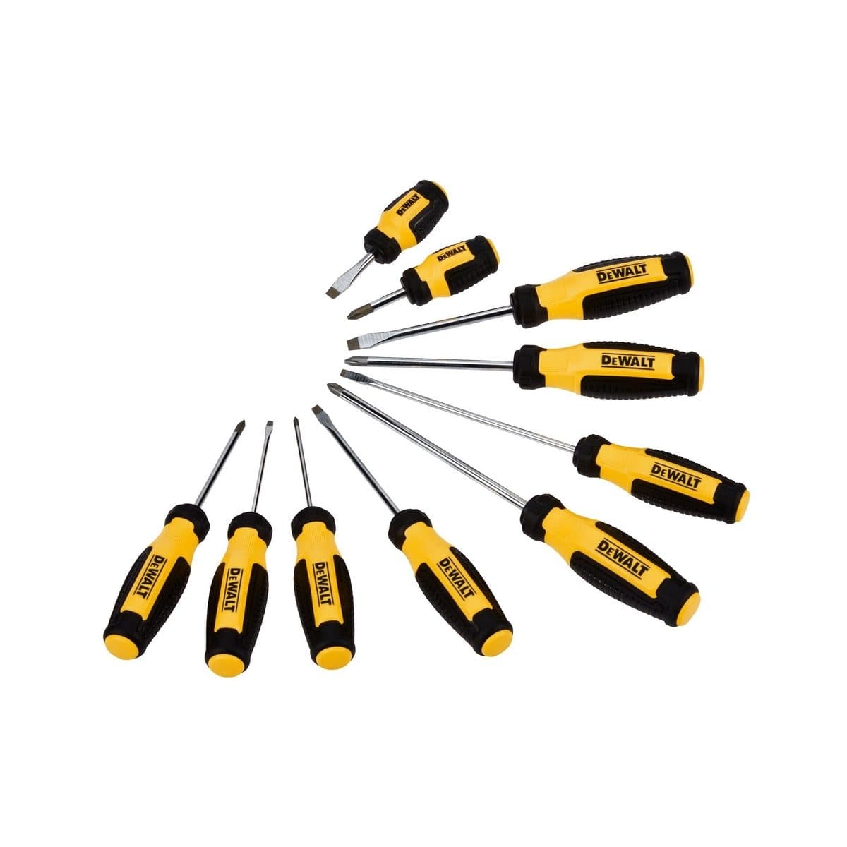 DEWALT ชุดไขควง 10 ชิ้น/ชุด รุ่น DWHT65201 ป้องกันสนิมมีแม่เหล็กที่ปลายไขควง ใช้สำหรับขันและคลายน็อต (ดีวอลท์)