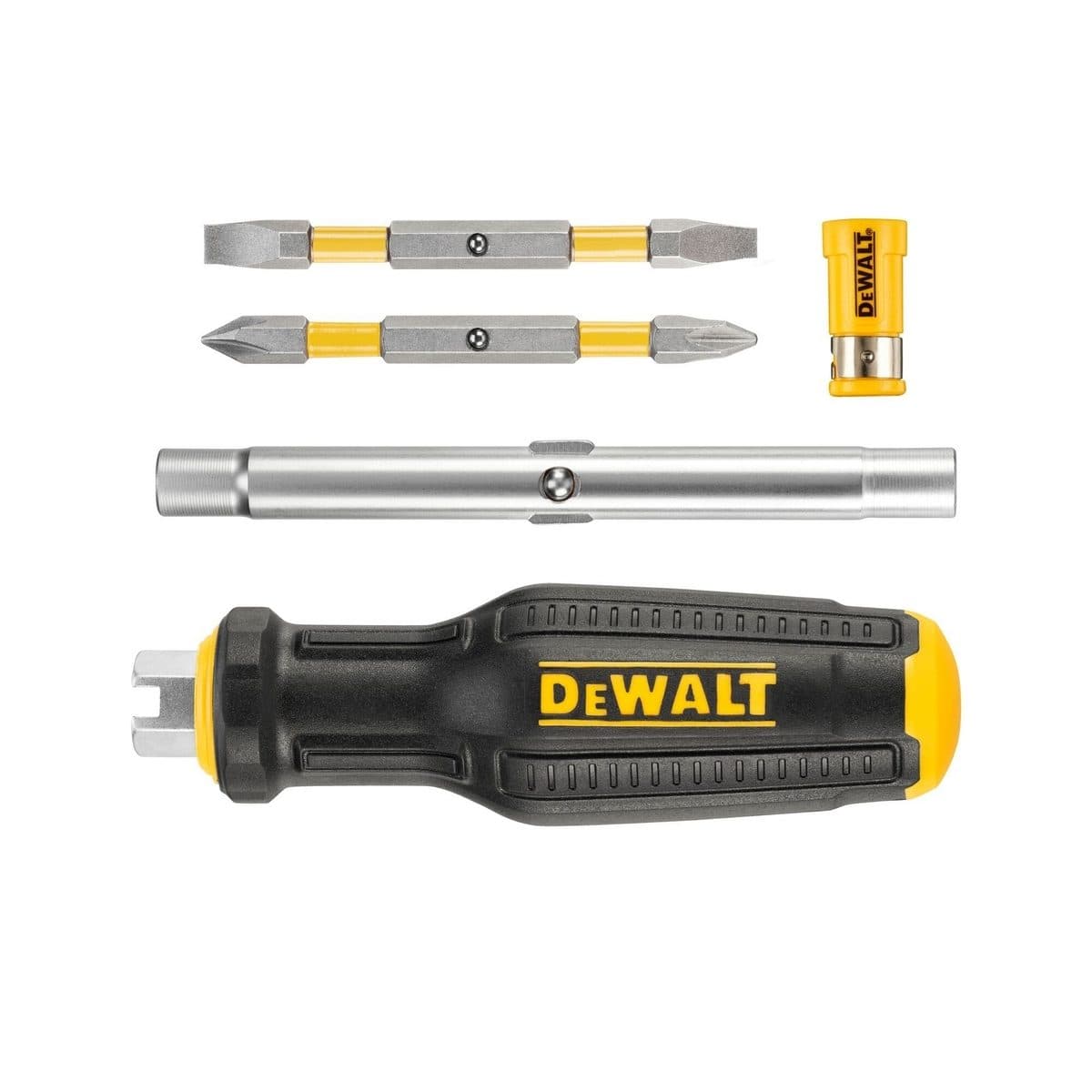 DEWALT ไขควง MaxFit 6-in-1 Multi-Bit Screwdriver รุ่น DWHT0-66569 ระบบล็อคสกรูแม่เหล็กป้องกันการโยกเยก (ดีวอลท์)