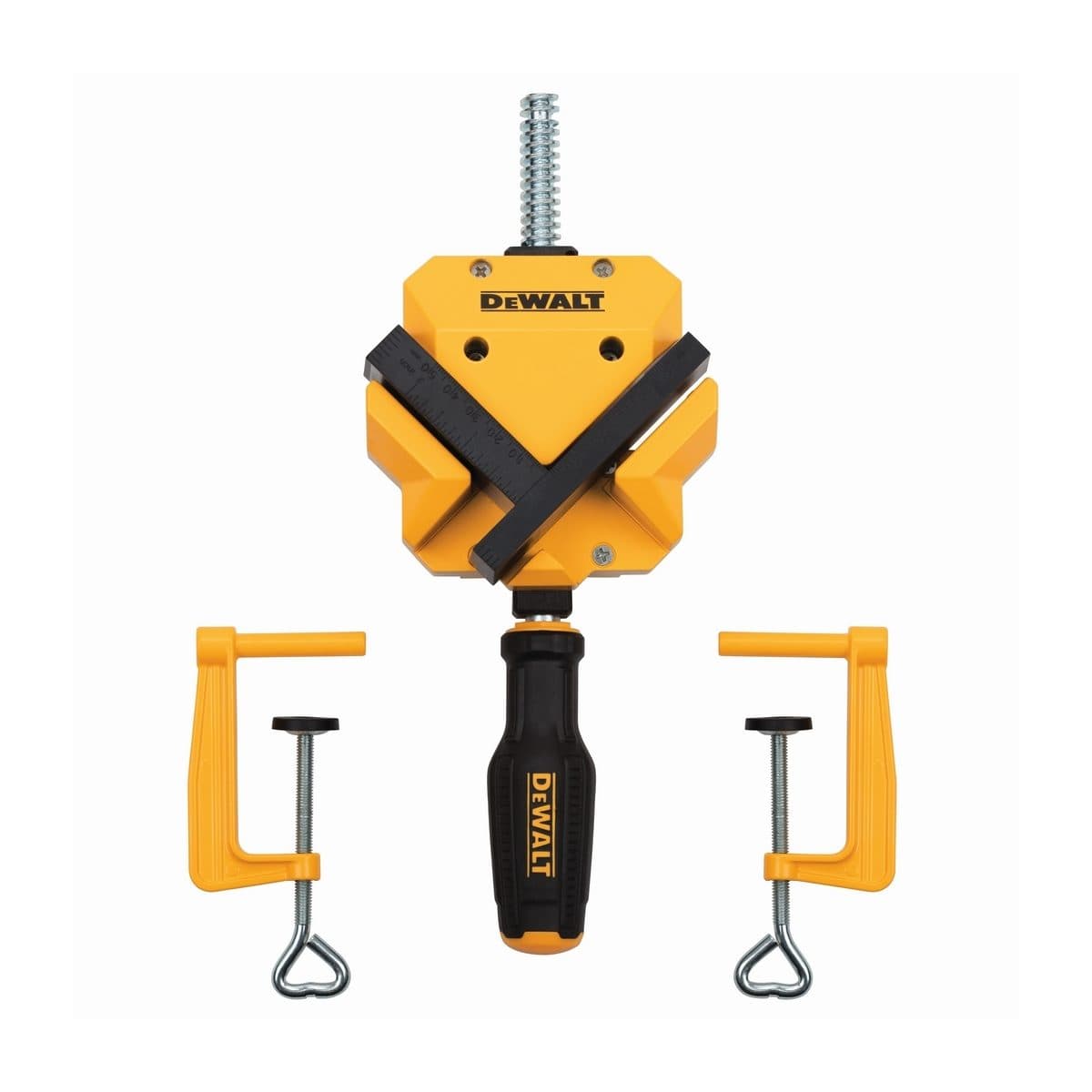 DEWALT แคลมป์เข้ามุมแบบที่ที่ยึดกับโต๊ะ รุ่น DWHT83853-0 แรงบีบรัด 113 กก. สำหรับเข้ามุม 90 องศา (ดีวอลท์)