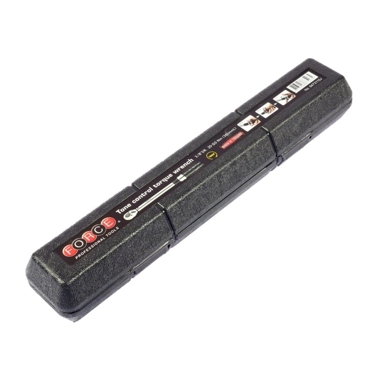 FORCE ประแจปอนด์ชนิดมีเสียง ขนาด 3/8 นิ้ว ยาว 1010 มม. รุ่น 6473110J แรงบิด 20-110 นิวตันเมตร ด้ามดำ มีใบรับรองการตั้งค่ามาในชุด (ฟอร์ซ)