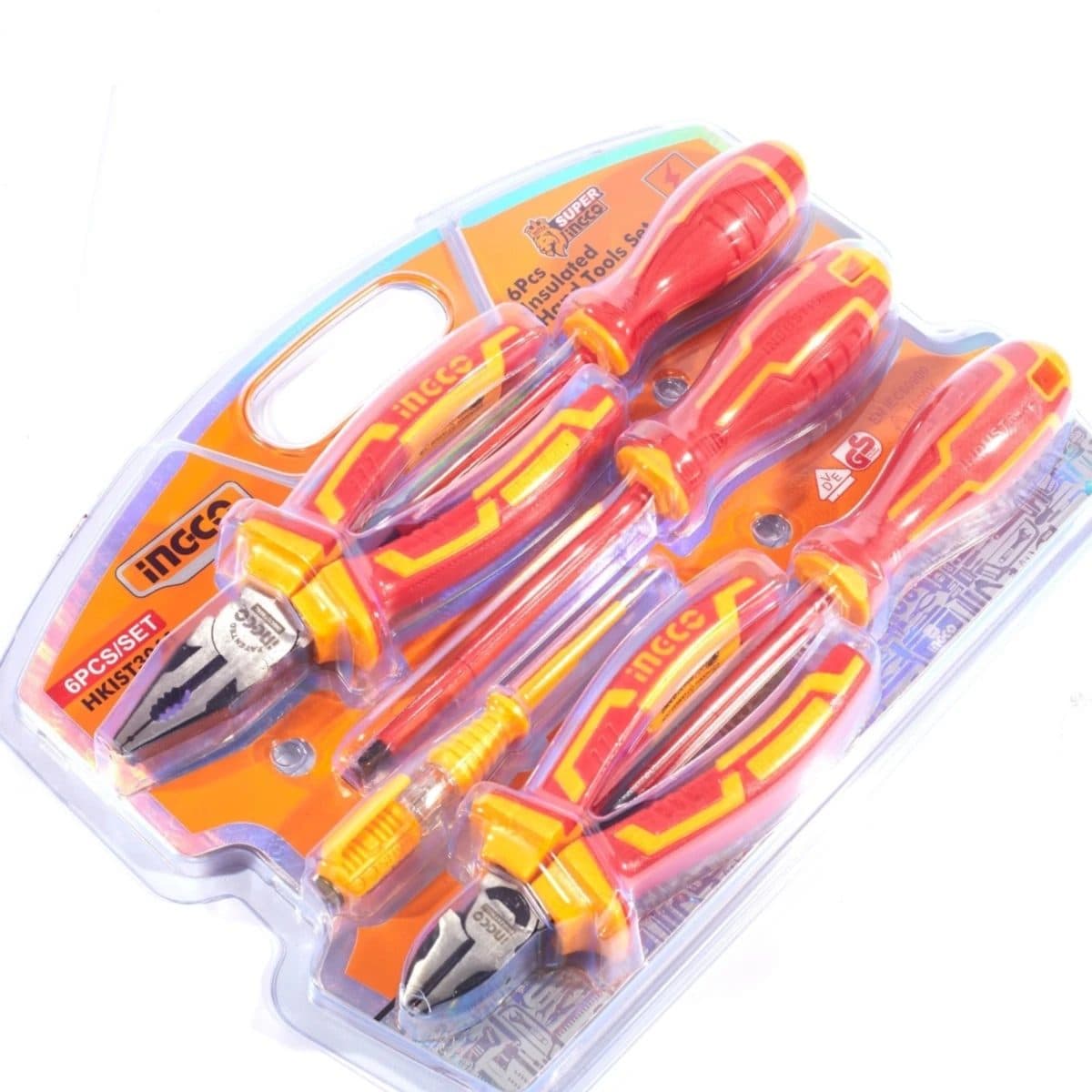 INGCO ชุดเครื่องมือ VDE หุ้มฉนวนกันไฟฟ้า 6 ชิ้น รุ่น HKIST3061 (อิงโก้)