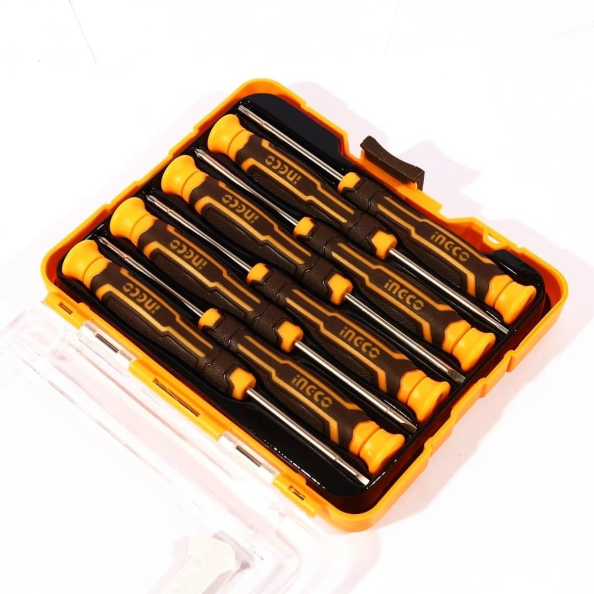 INGCO ชุดไขควงเล็ก 8 ชิ้น รุ่น HKSD0818 พร้อมกล่องพลาสติก ผลิตจากวัสดุ Cr-V (อิงโก้)