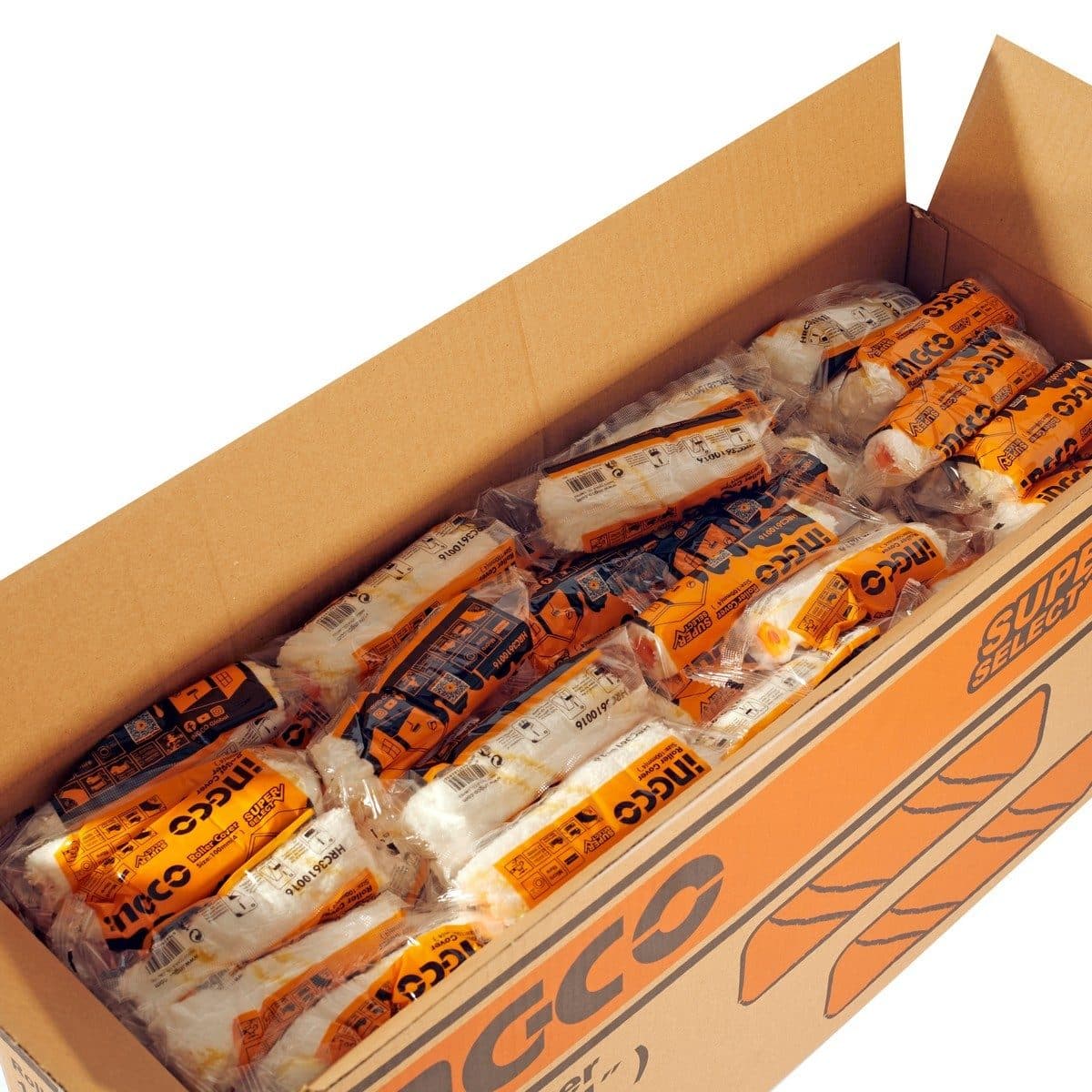 INGCO อะไหล่ ลูกกลิ้งทาสี 4 นิ้ว (250 ชิ้น/กล่อง) รุ่น HRC3610016 วัสดุขนไมโครไฟเบอร์ สำหรับใช้งานภายใน ใช้กับโครงลูกกลิ้ง รุ่น HCBB28042, H