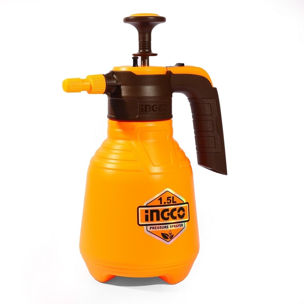 INGCO กระบอกฉีดน้ำ ขนาด 1.5 ลิตร รุ่น HSPP201502 ก้านสูบอะลูมิเนียม ปรับหัวฉีดได้ มีวาล์วปล่อยแรงดัน เหมาะสำหรับงานสวน รดน้ำต้นไม้ (อิงโก้)