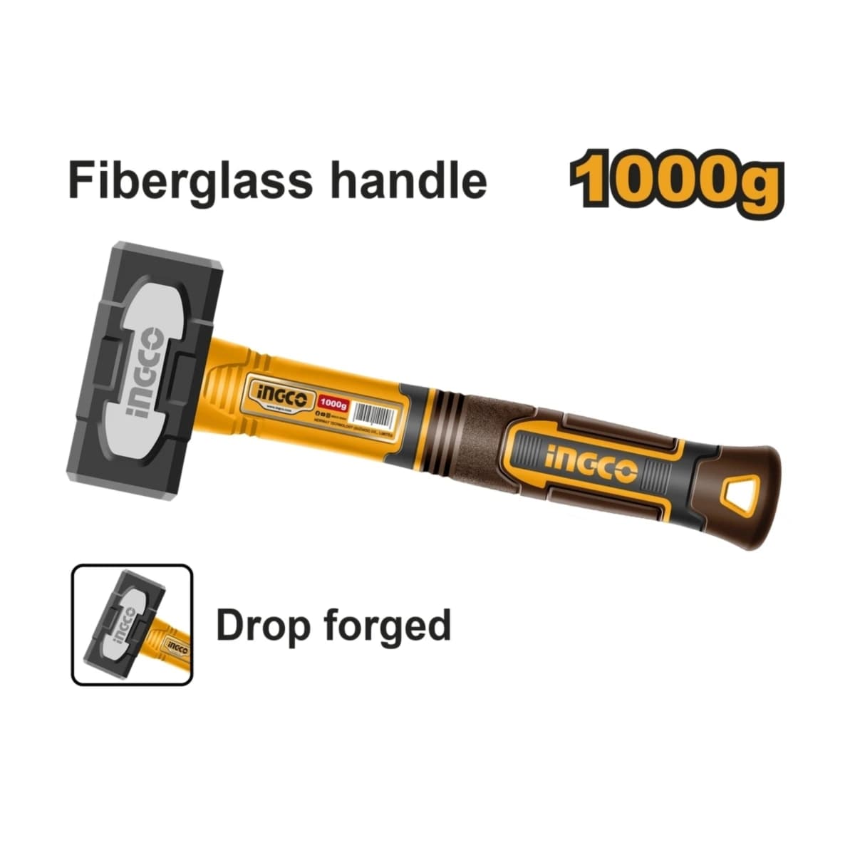 INGCO ค้อนทุบด้ามไฟเบอร์ 1000 กรัม รุ่น HSTH81000 ผลิตจากวัสดุ Carbon Steel (อิงโก้)