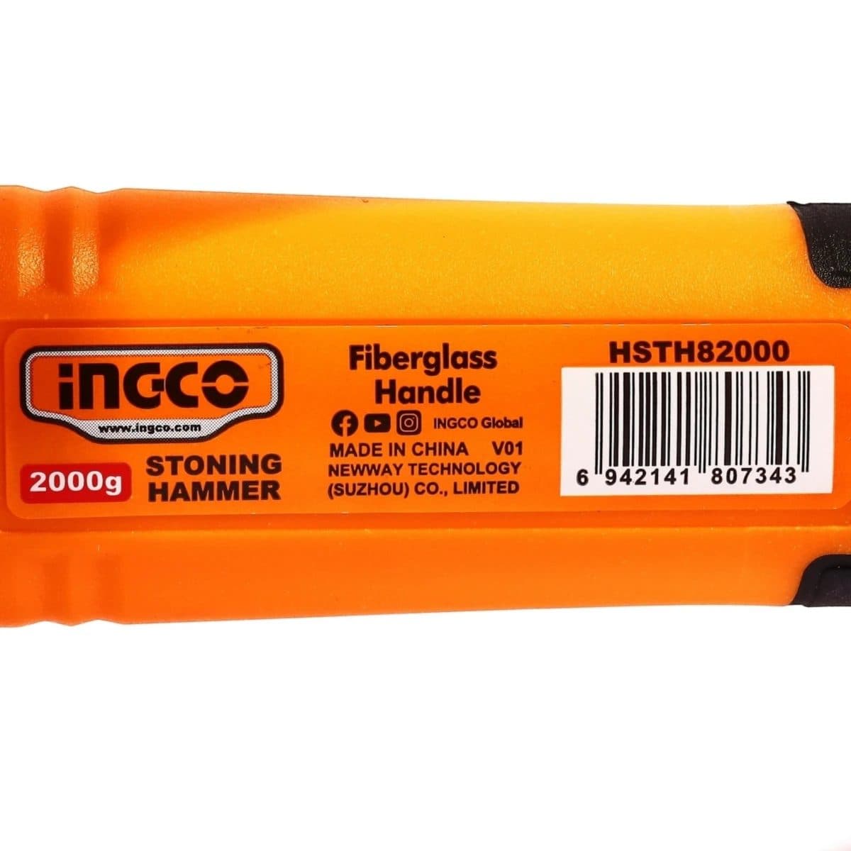 INGCO ค้อนทุบด้ามไฟเบอร์ 2000 กรัม รุ่น HSTH82000 ผลิตจากวัสดุ Carbon Steel (อิงโก้)