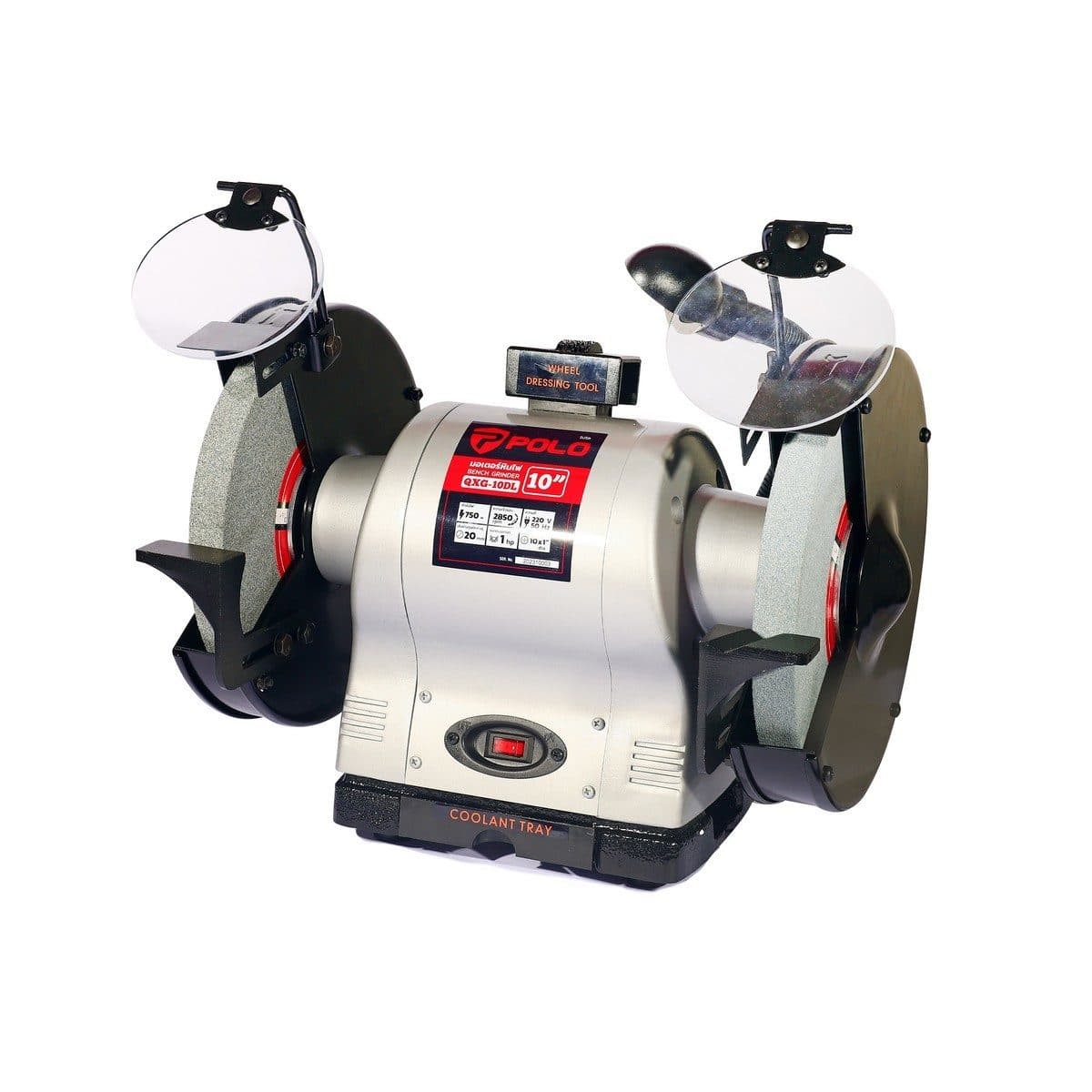 POLO มอเตอร์หินไฟ ขนาด 10 นิ้ว มอเตอร์ 1 แรงม้า กำลังไฟ 750 วัตต์ รุ่น KT QXG-10DL ความเร็วรอบ 2,850 รอบ/นาที มอเตอร์ 2 สาย 2 Pole (โปโล)