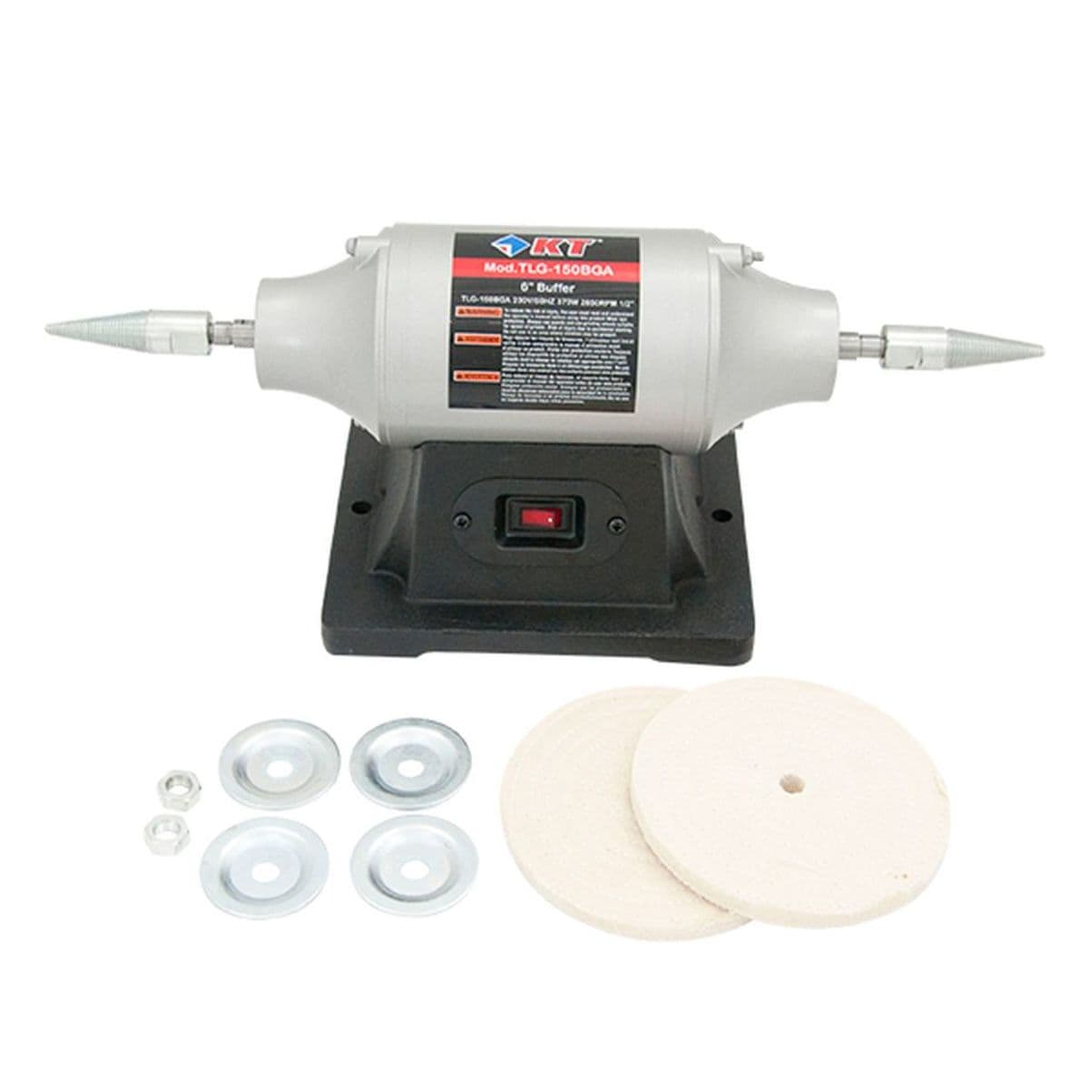 POLO มอเตอร์เพลาแหลม 6 นิ้ว กำลัง 1/2 แรงม้า (0.37 กิโลวัตต์) รุ่น KT TLG-150BGA กำลังไฟ 230 โวลต์ มอเตอร์ 2 สาย 2 Pole ความเร็วรอบ 2850 รอบ