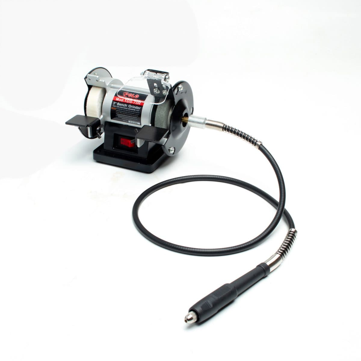 POLO มอเตอร์หินไฟสายอ่อน 3 นิ้ว กำลัง 1/15 แรงม้า (0.05 กิโลวัตต์) รุ่น KT TDS-75R มอเตอร์ 2 สาย 2 Pole ความเร็วรอบ 2850 รอบต่อนาที สายยาว 1