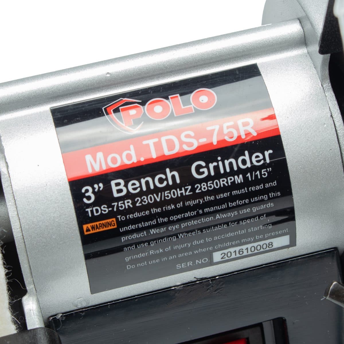 POLO มอเตอร์หินไฟสายอ่อน 3 นิ้ว กำลัง 1/15 แรงม้า (0.05 กิโลวัตต์) รุ่น KT TDS-75R มอเตอร์ 2 สาย 2 Pole ความเร็วรอบ 2850 รอบต่อนาที สายยาว 1