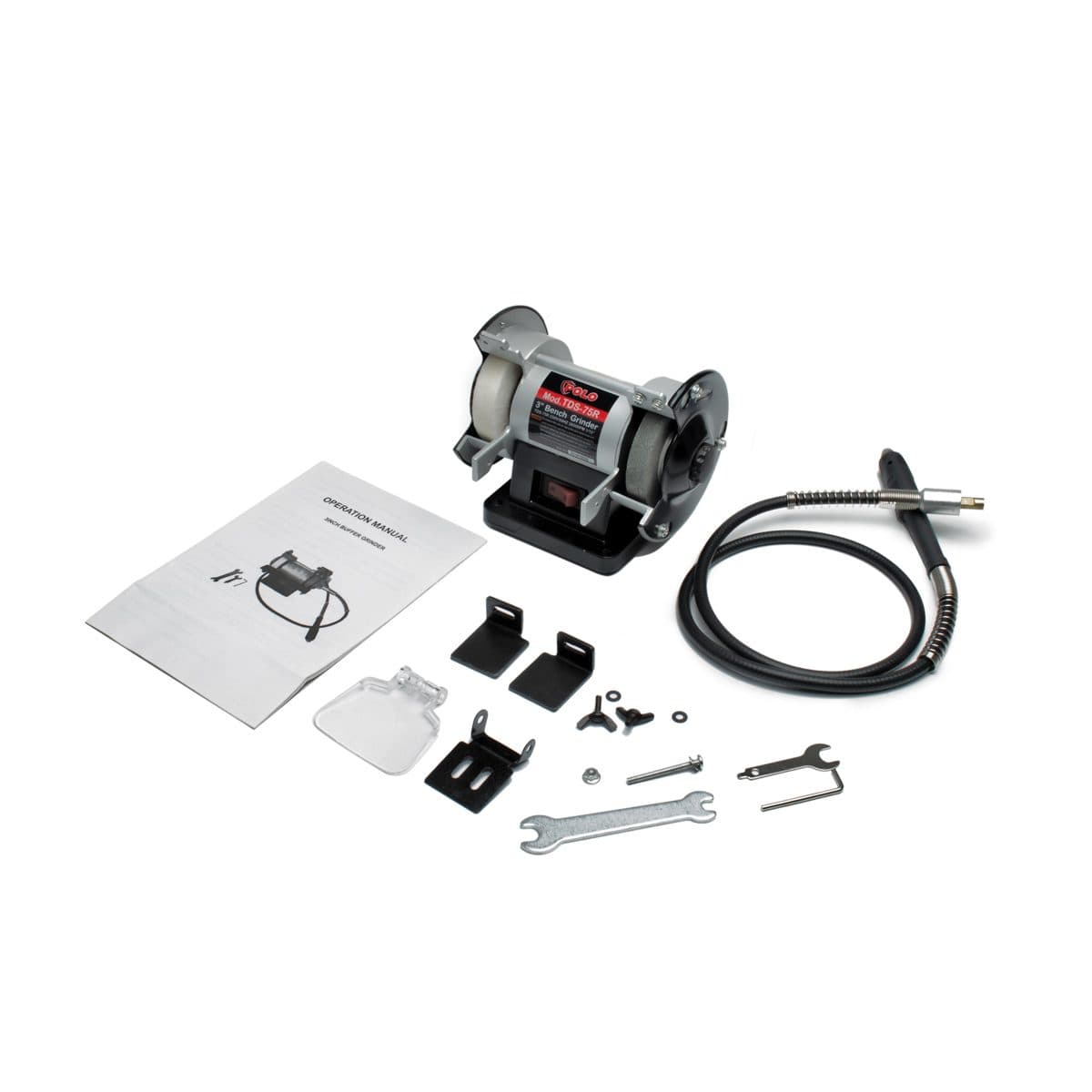 POLO มอเตอร์หินไฟสายอ่อน 3 นิ้ว กำลัง 1/15 แรงม้า (0.05 กิโลวัตต์) รุ่น KT TDS-75R มอเตอร์ 2 สาย 2 Pole ความเร็วรอบ 2850 รอบต่อนาที สายยาว 1