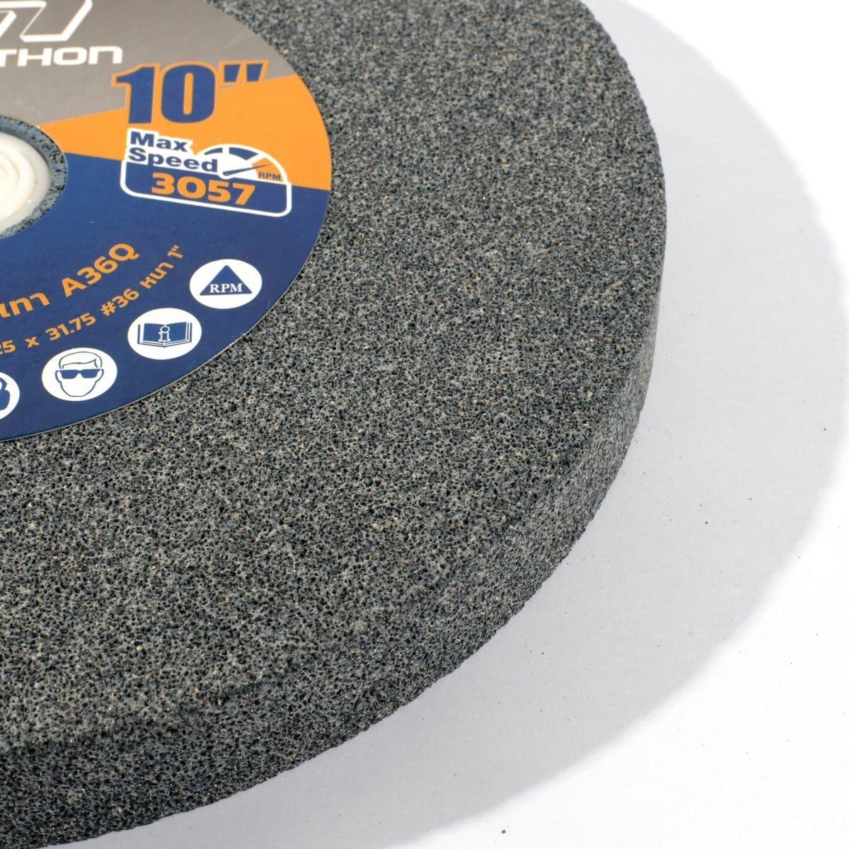 MARATHON หินไฟ สีเทา 10 นิ้ว เบอร์ 36 หนา 1 นิ้ว ใช้สำหรับเจียคาร์ไบด์ ใช้กับเครื่องมอเตอร์หินไฟ (มาราธอน)