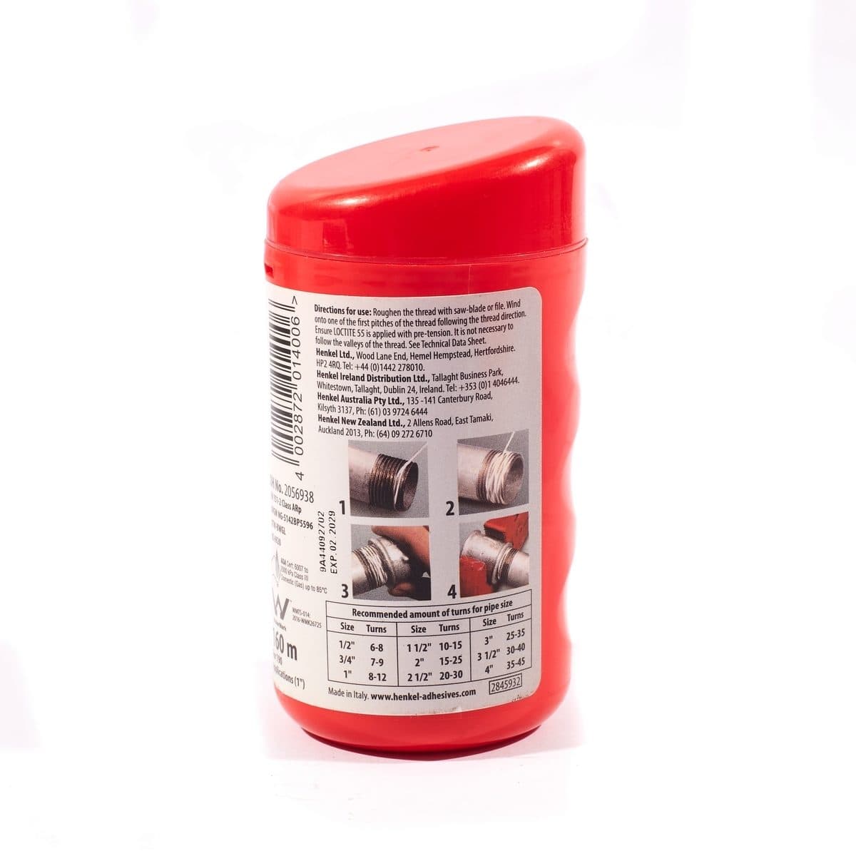 LOCTITE เชือกพันเกลียว 160 ม. รุ่น 55 ซีลเกลียวสำหรับใช้งานทั่วไป สามารถซีลเกลียวและข้อต่อท่อเทเปอร์ทั้งโลหะ (ล็อคไทท์)