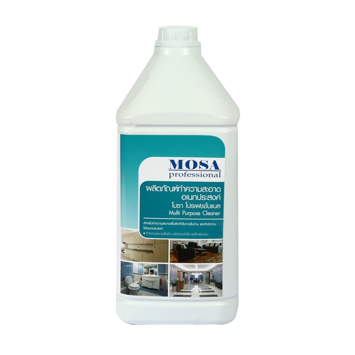MOSA ผลิตภัณฑ์ทำความสะอาดอเนกประสงค์ 3.8 ลิตร รุ่น CG12 ใช้งานได้หลากหลาย เหมาะสำหรับพื้นผิวทุกชนิด ช่วยขจัดคราบและฝุ่นจากพื้นผิว กลิ่นหอม (