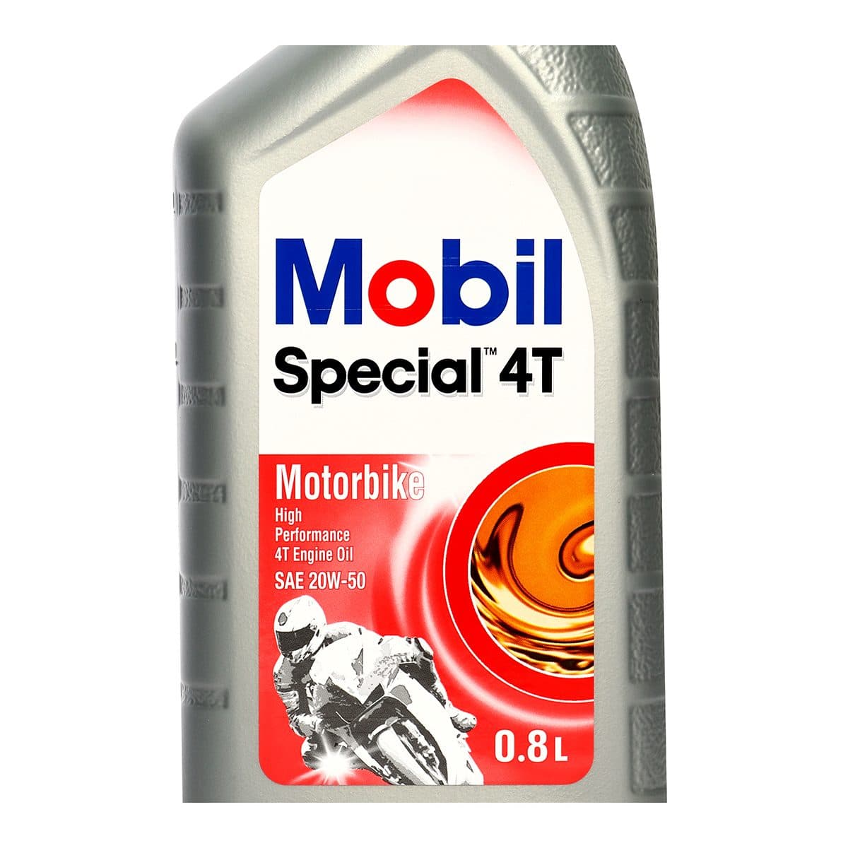 น้ำมันหล่อลื่นเครื่องยนต์เบนซินสำหรับรถมอเตอร์ไซค์ โมบิล (MOBIL) รุ่น สเปเชียล โฟร์ที 20W-50 ความหนืด SAE 20W-50 ขนาดบรรจุ 0.8 ลิตร