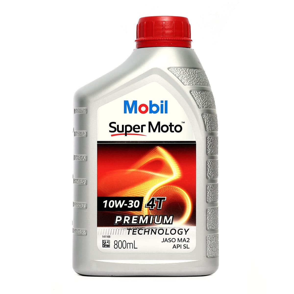 น้ำมันหล่อลื่นเครื่องยนต์เบนซินสำหรับรถมอเตอร์ไซค์ โมบิล (MOBIL) รุ่น ซูเปอร์ โมโต 10W-30 ความหนืด SAE 10W-30 ขนาดบรรจุ 0.8 ลิตร