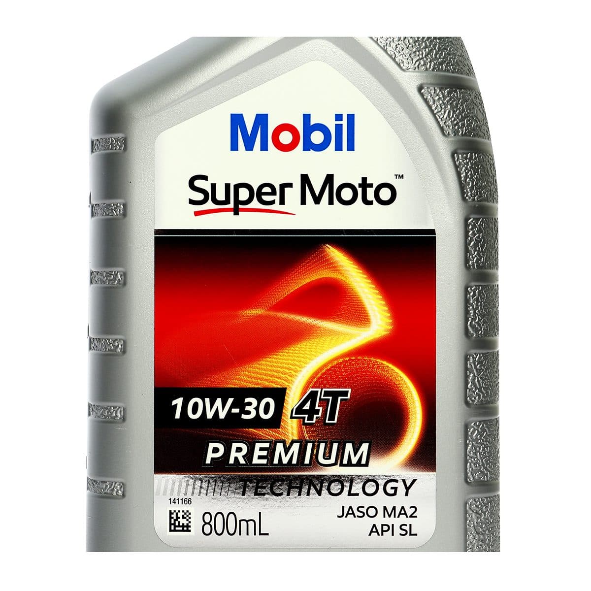 น้ำมันหล่อลื่นเครื่องยนต์เบนซินสำหรับรถมอเตอร์ไซค์ โมบิล (MOBIL) รุ่น ซูเปอร์ โมโต 10W-30 ความหนืด SAE 10W-30 ขนาดบรรจุ 0.8 ลิตร