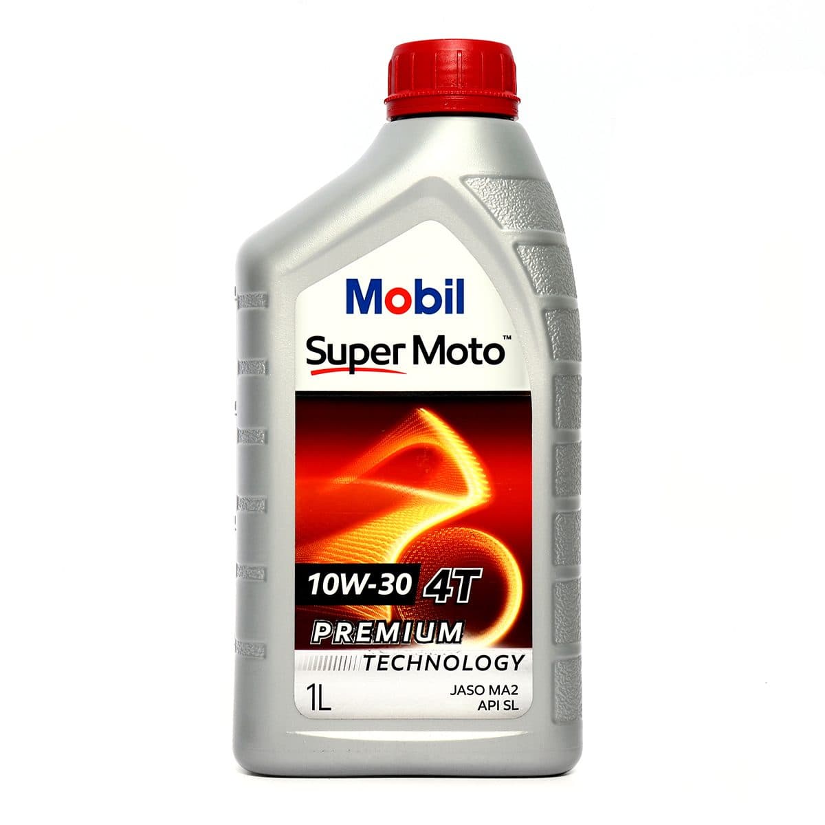 น้ำมันหล่อลื่นเครื่องยนต์เบนซินสำหรับรถมอเตอร์ไซค์ โมบิล (MOBIL) รุ่น ซูเปอร์ โมโต 10W-30 ความหนืด SAE 10W-30 ขนาดบรรจุ 1 ลิตร