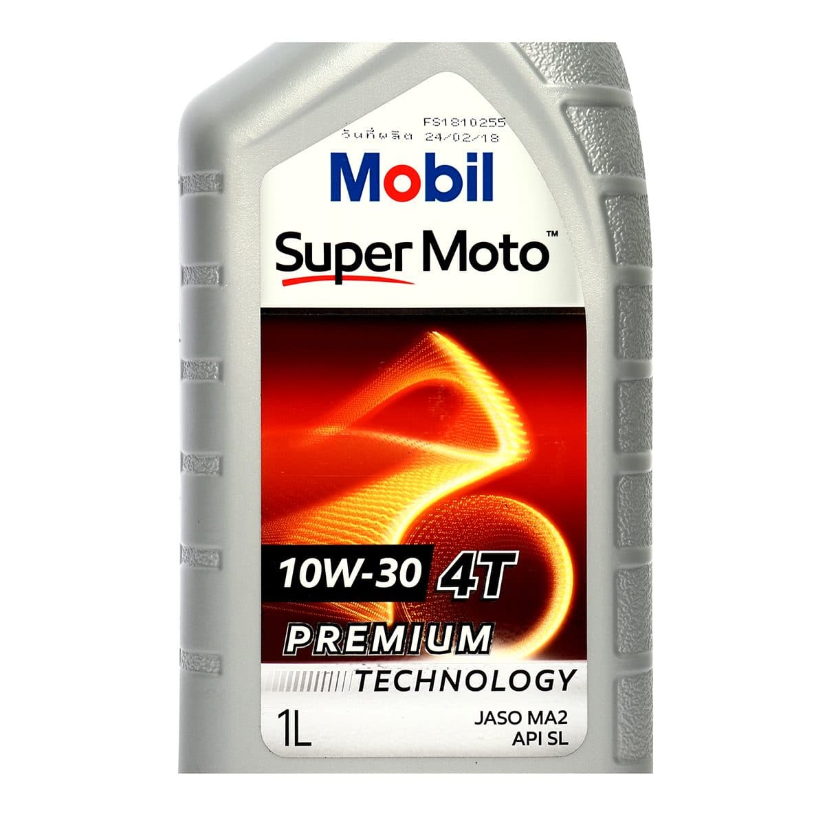 น้ำมันหล่อลื่นเครื่องยนต์เบนซินสำหรับรถมอเตอร์ไซค์ โมบิล (MOBIL) รุ่น ซูเปอร์ โมโต 10W-30 ความหนืด SAE 10W-30 ขนาดบรรจุ 1 ลิตร