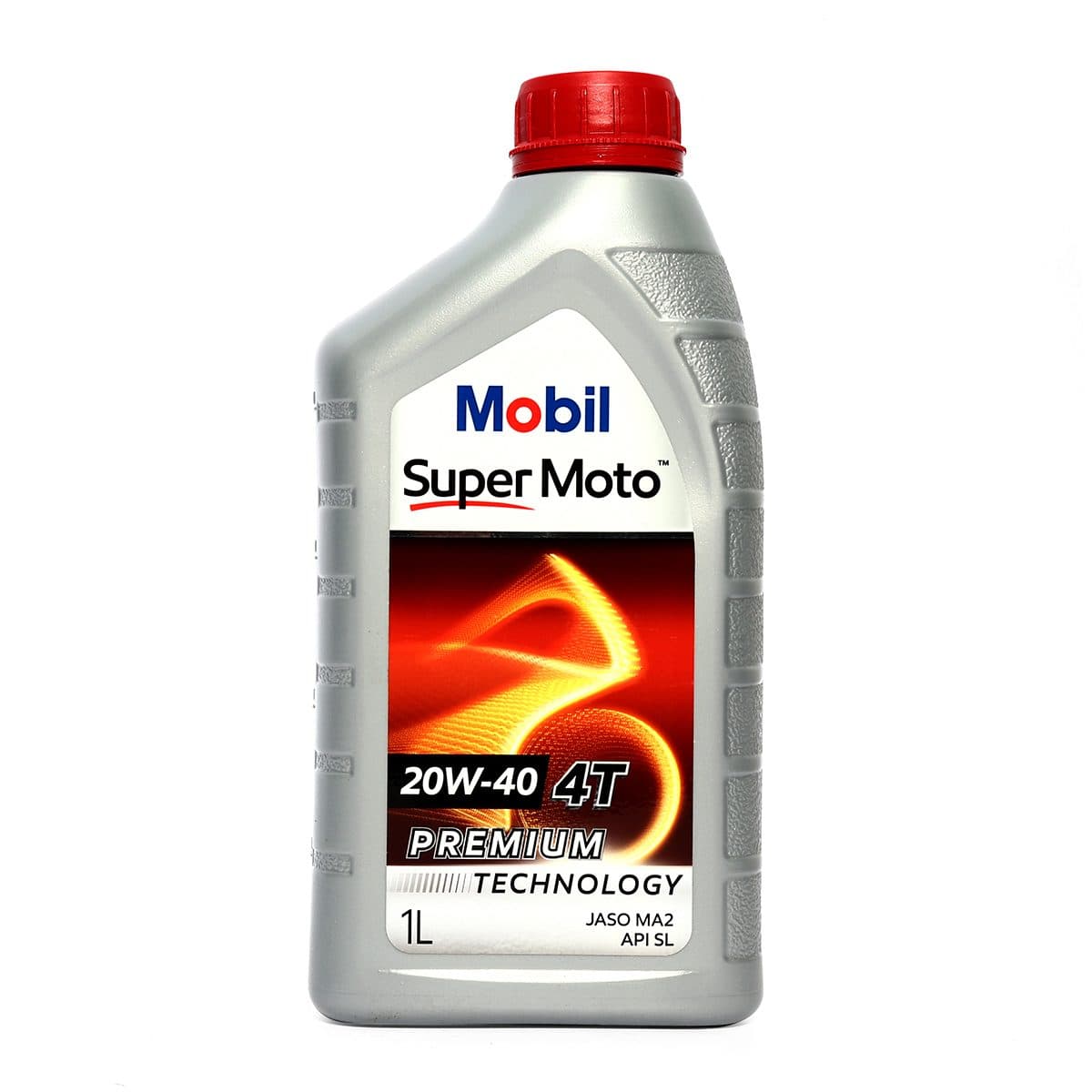 น้ำมันหล่อลื่นเครื่องยนต์เบนซินสำหรับรถมอเตอร์ไซค์ โมบิล (MOBIL) รุ่น ซูเปอร์ โมโต 20W-40 ความหนืด SAE 20W-40 ขนาดบรรจุ 1 ลิตร