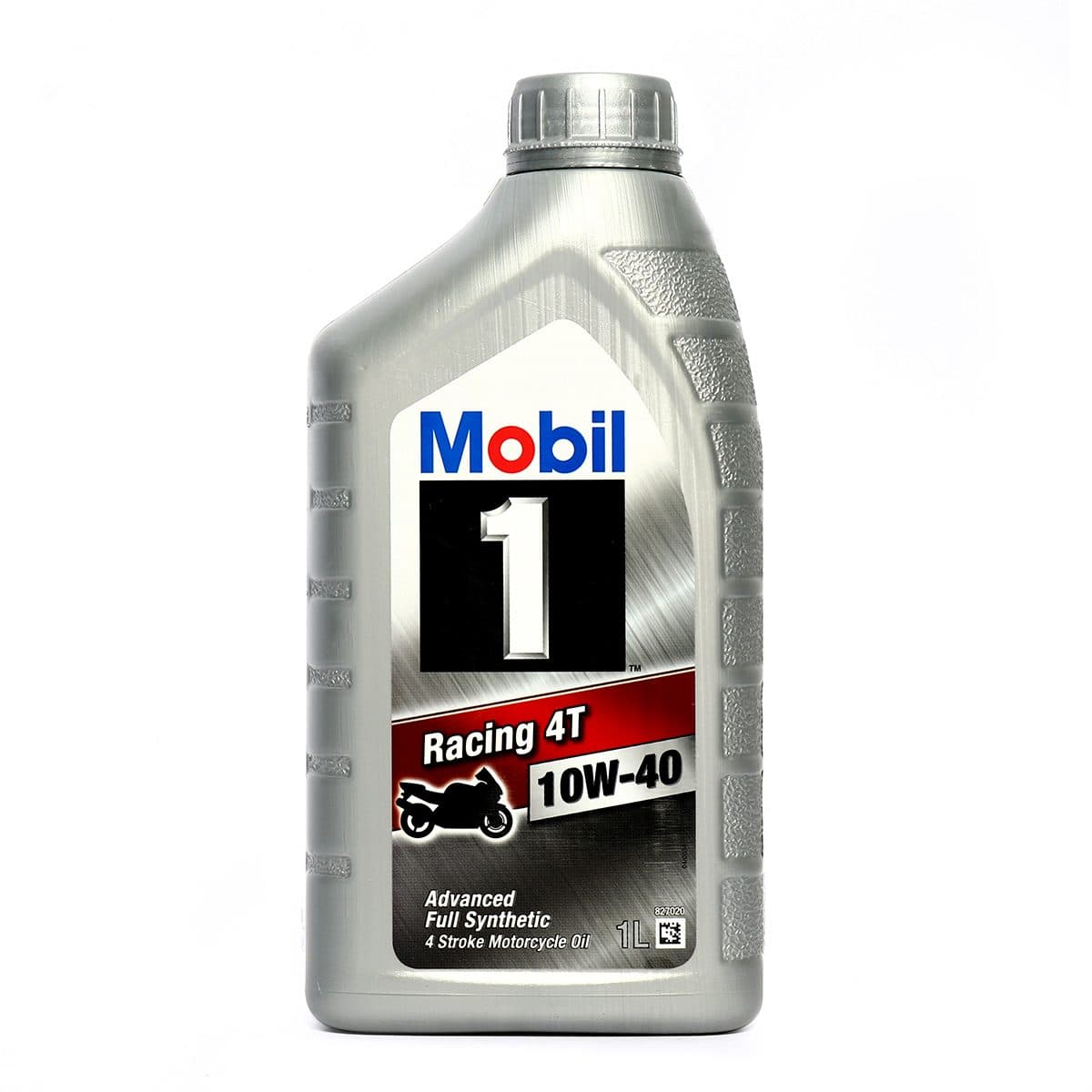 น้ำมันหล่อลื่นเครื่องยนต์เบนซินสำหรับรถมอเตอร์ไซค์สังเคราะห์แท้ 100% โมบิล1 (MOBIL1) รุ่น เรสซิ่ง โฟร์ที 10W-40 ความหนืด SAE 10W-40 ขนาดบรรจ