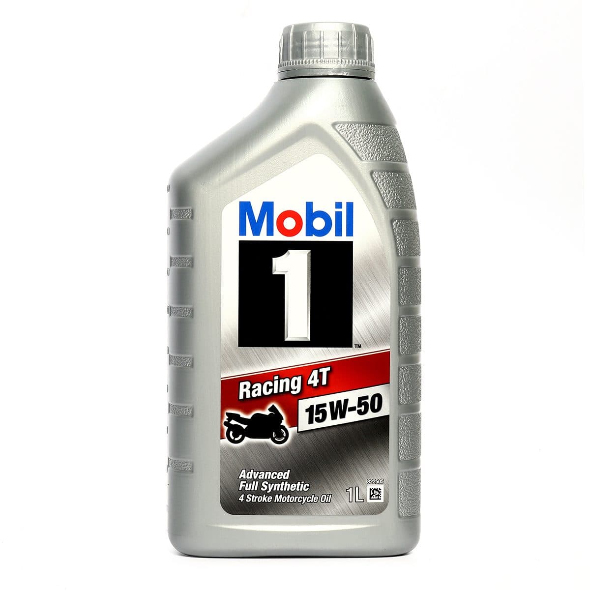 น้ำมันหล่อลื่นเครื่องยนต์เบนซินสำหรับรถมอเตอร์ไซค์สังเคราะห์แท้ 100% โมบิล1 (MOBIL1) รุ่น เรสซิ่ง โฟร์ที 10W-40 ความหนืด SAE 15W-50 ขนาดบรรจ