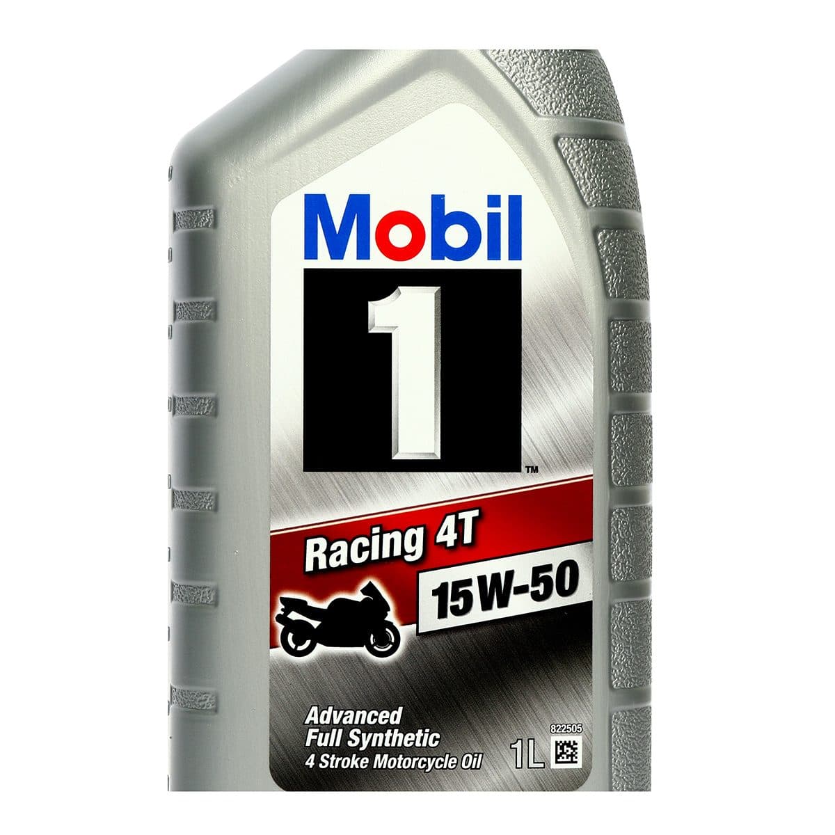 น้ำมันหล่อลื่นเครื่องยนต์เบนซินสำหรับรถมอเตอร์ไซค์สังเคราะห์แท้ 100% โมบิล1 (MOBIL1) รุ่น เรสซิ่ง โฟร์ที 10W-40 ความหนืด SAE 15W-50 ขนาดบรรจ