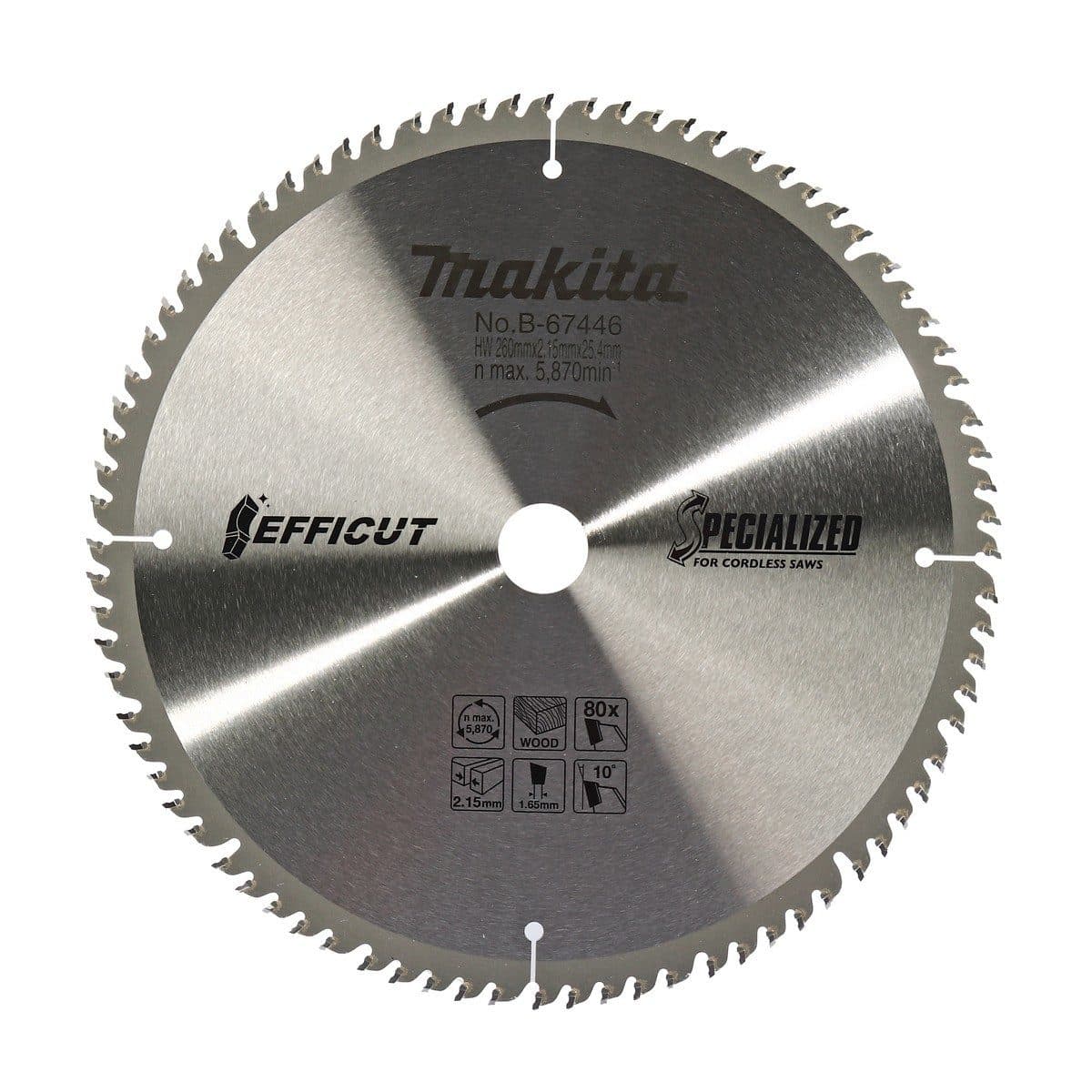 EFFICUT ใบเลื่อย 10" X 80T (B-67446)