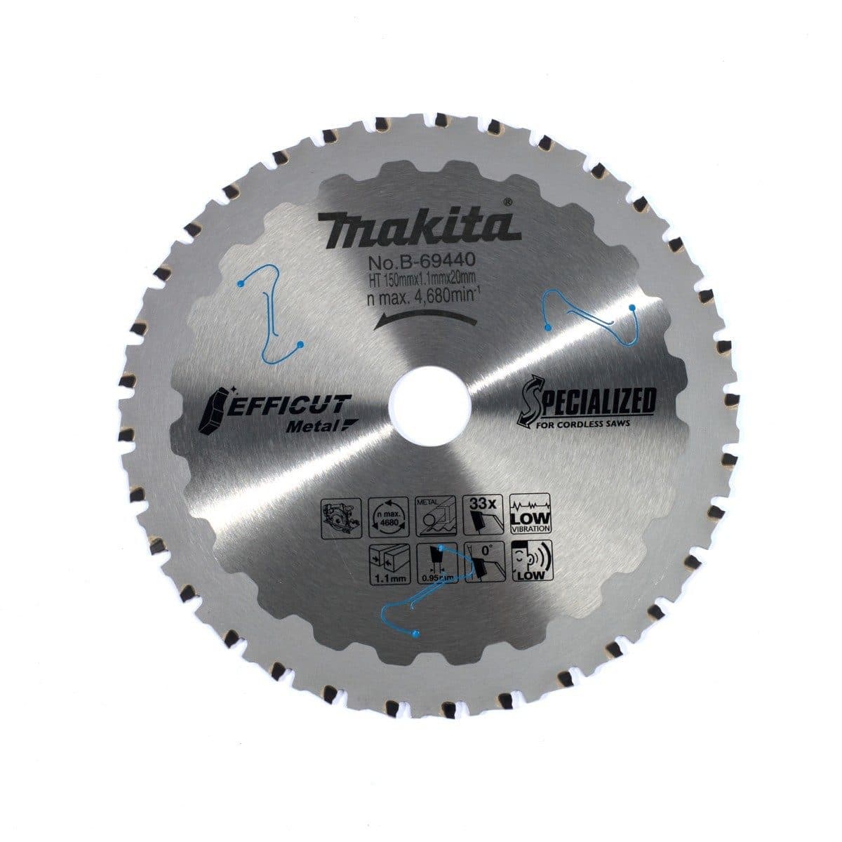 EFFICUT ใบเลื่อยตัดโลหะ 6"X33T (B-69440)