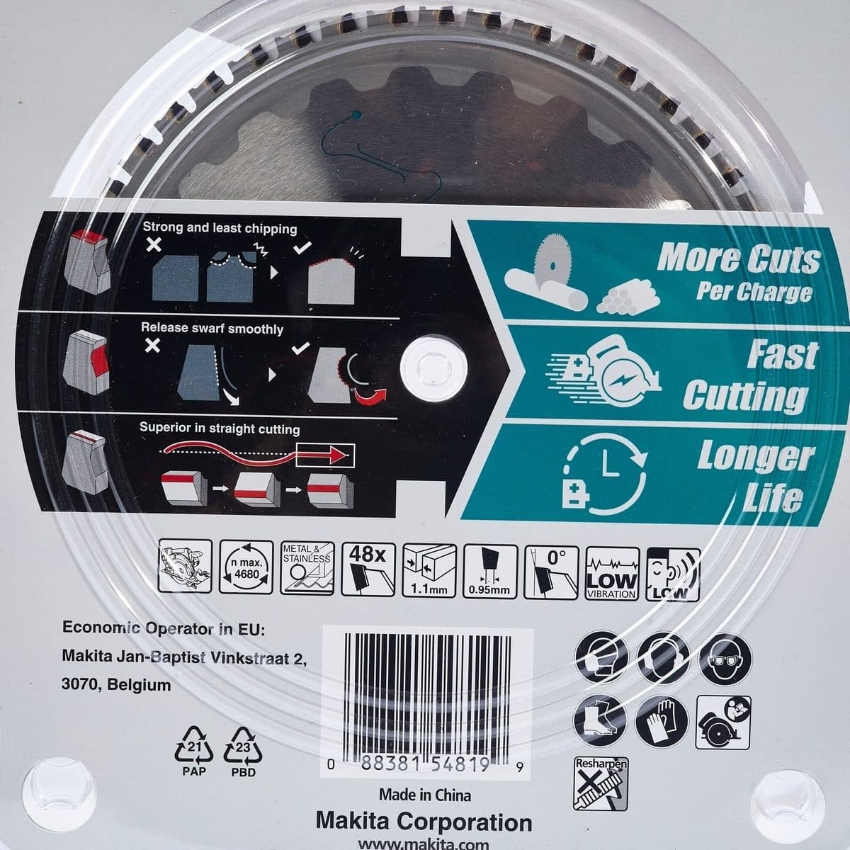 EFFICUT ใบเลื่อยตัดโลหะ 6"X48T (B-69456)