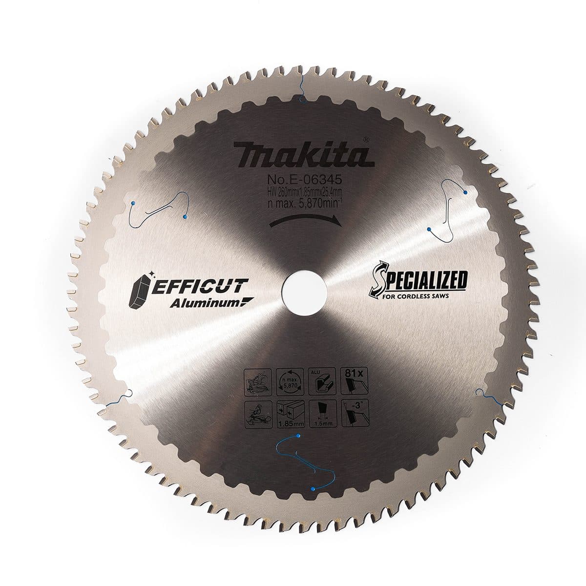 E-06345 ใบเลื่อย 10"X80T อลูมิ EFFICUT