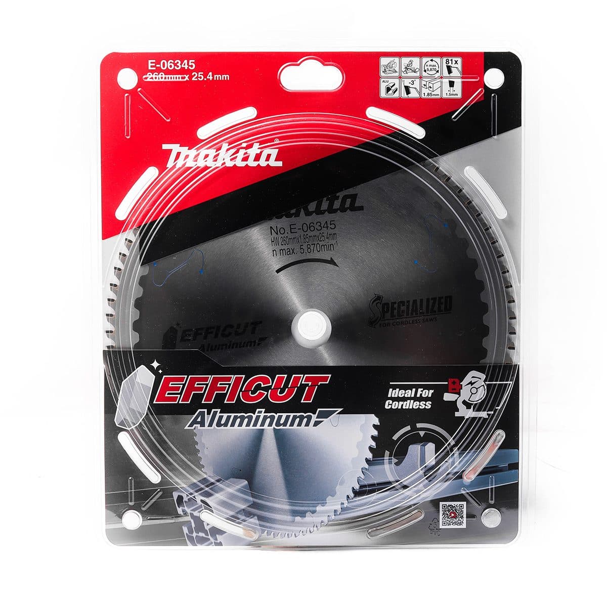 E-06345 ใบเลื่อย 10"X80T อลูมิ EFFICUT