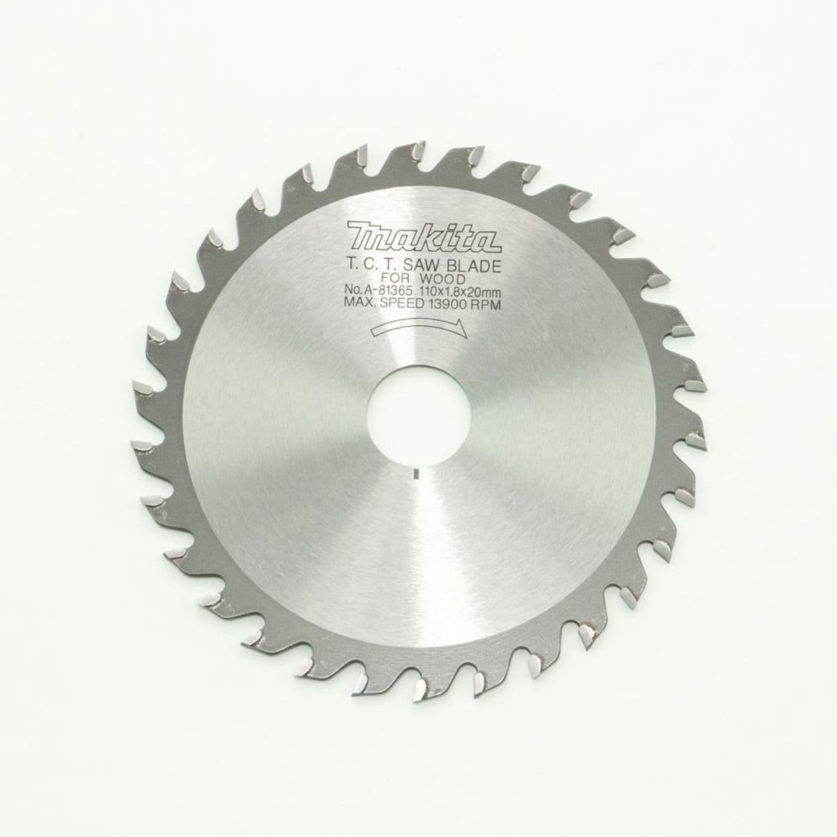 MAKITA ใบเลื่อยวงเดือนคาร์ไบด์สำหรับตัดไม้ 4 นิ้ว 30 ฟัน รุ่น A-81365 เส้นผ่านศูนย์กลาง 110 มม. หนา 1.8 มม. (มากีต้า)