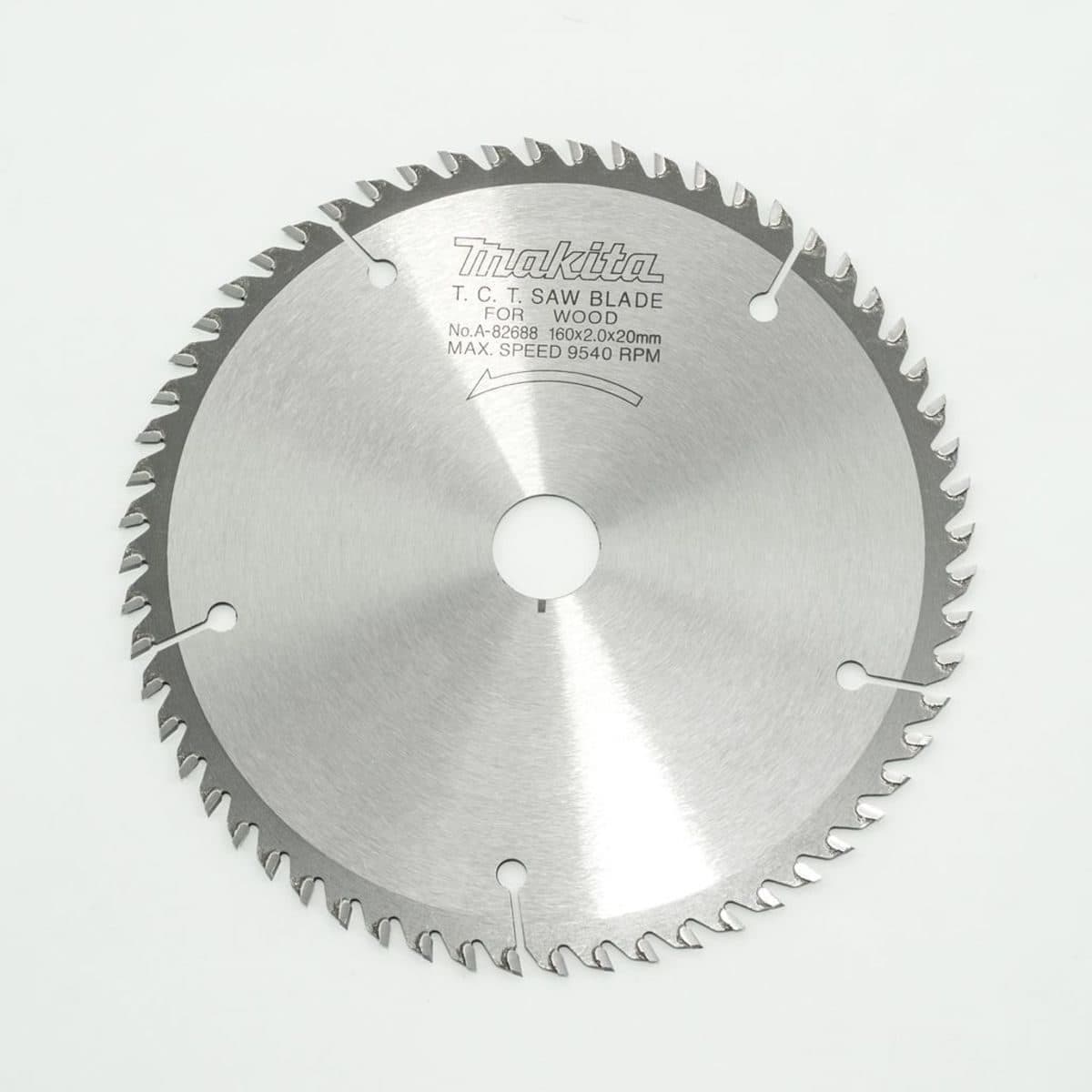 MAKITA ใบเลื่อยวงเดือนคาร์ไบด์สำหรับตัดไม้ 6 นิ้ว 60 ฟัน รุ่น A-82688 เส้นผ่านศูนย์กลาง 160 มม. หนา 2.0 มม. (มากีต้า)