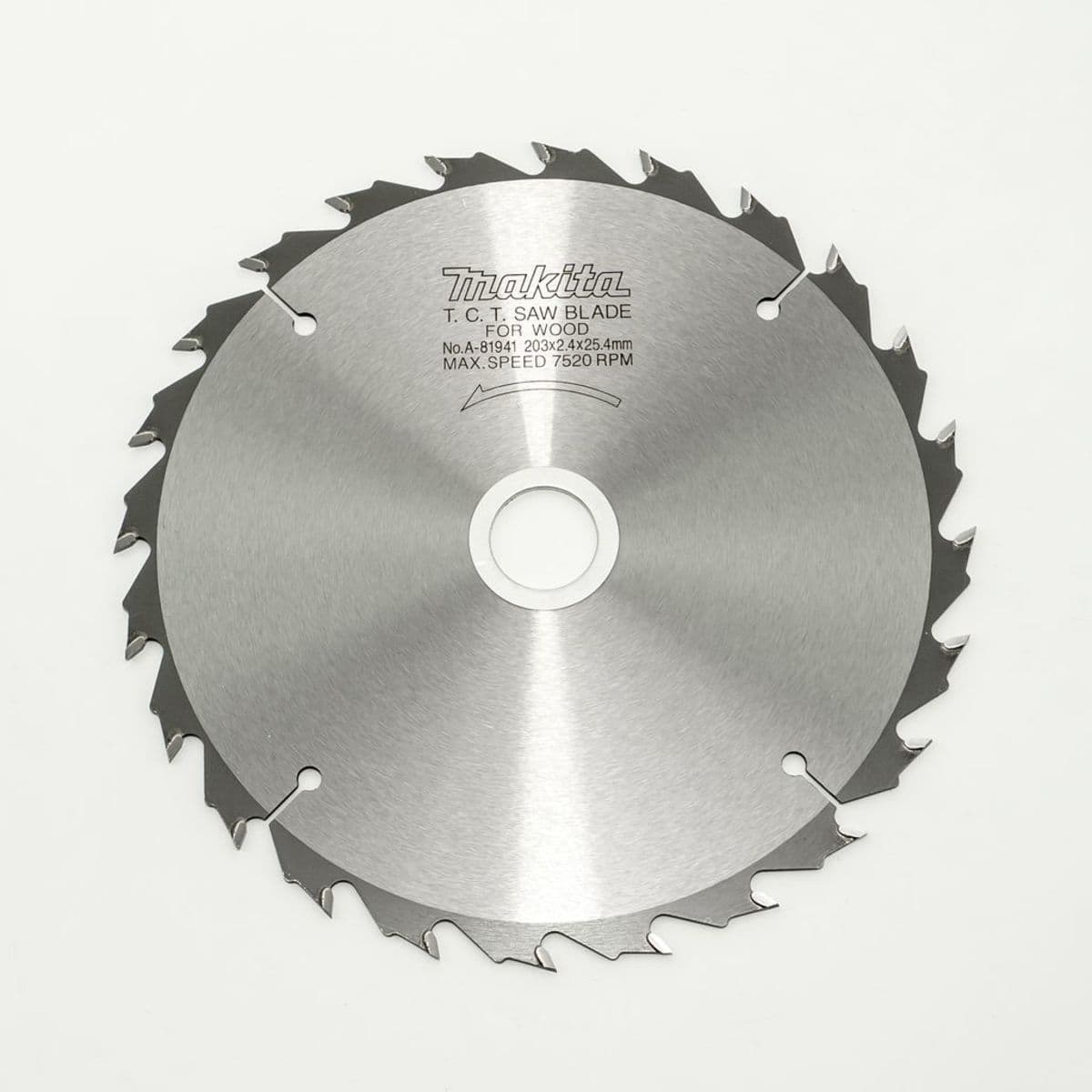 MAKITA ใบเลื่อยวงเดือนคาร์ไบด์สำหรับตัดไม้ 8 นิ้ว 24 ฟัน รุ่น A-81941 เส้นผ่านศูนย์กลาง 203 มม. หนา 2.4 มม. (มากีต้า)