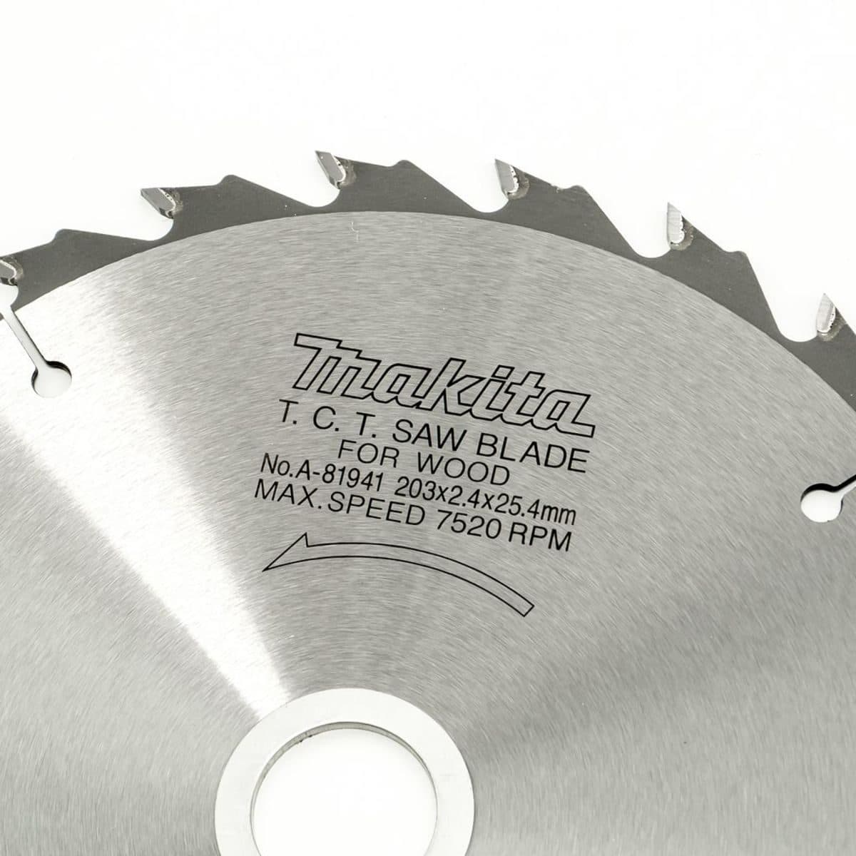 MAKITA ใบเลื่อยวงเดือนคาร์ไบด์สำหรับตัดไม้ 8 นิ้ว 24 ฟัน รุ่น A-81941 เส้นผ่านศูนย์กลาง 203 มม. หนา 2.4 มม. (มากีต้า)
