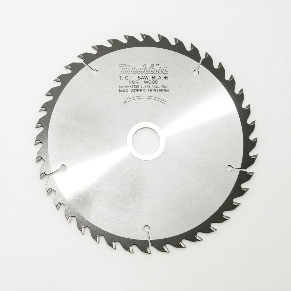 MAKITA ใบเลื่อยวงเดือนคาร์ไบด์สำหรับตัดไม้ 8 นิ้ว 40 ฟัน รุ่น A-81430 เส้นผ่านศูนย์กลาง 203 มม. หนา 2.4 มม. (มากีต้า)