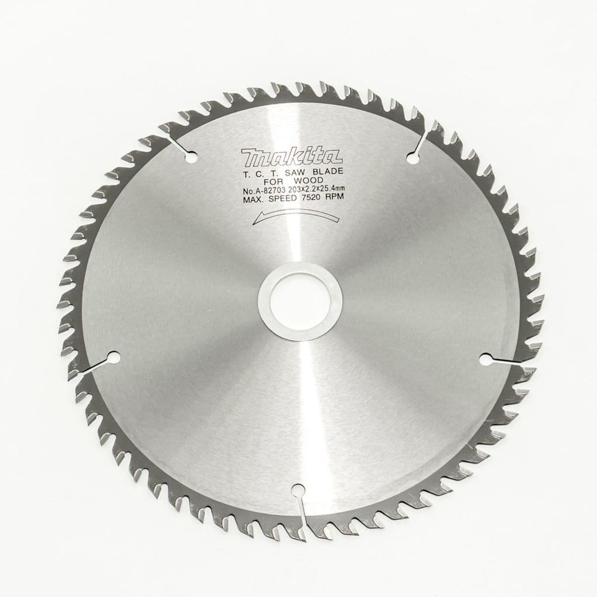 MAKITA ใบเลื่อยวงเดือนคาร์ไบด์สำหรับตัดไม้ 8 นิ้ว 60 ฟัน รุ่น A-82703 เส้นผ่านศูนย์กลาง 203 มม. หนา 2.2 มม. (มากีต้า)