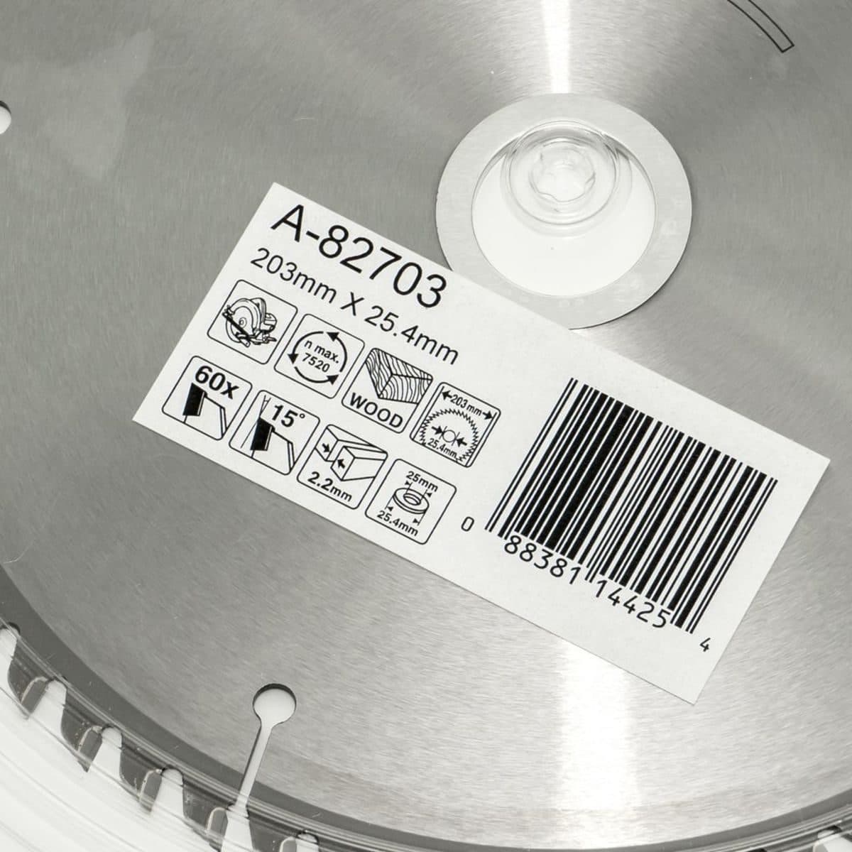 MAKITA ใบเลื่อยวงเดือนคาร์ไบด์สำหรับตัดไม้ 8 นิ้ว 60 ฟัน รุ่น A-82703 เส้นผ่านศูนย์กลาง 203 มม. หนา 2.2 มม. (มากีต้า)