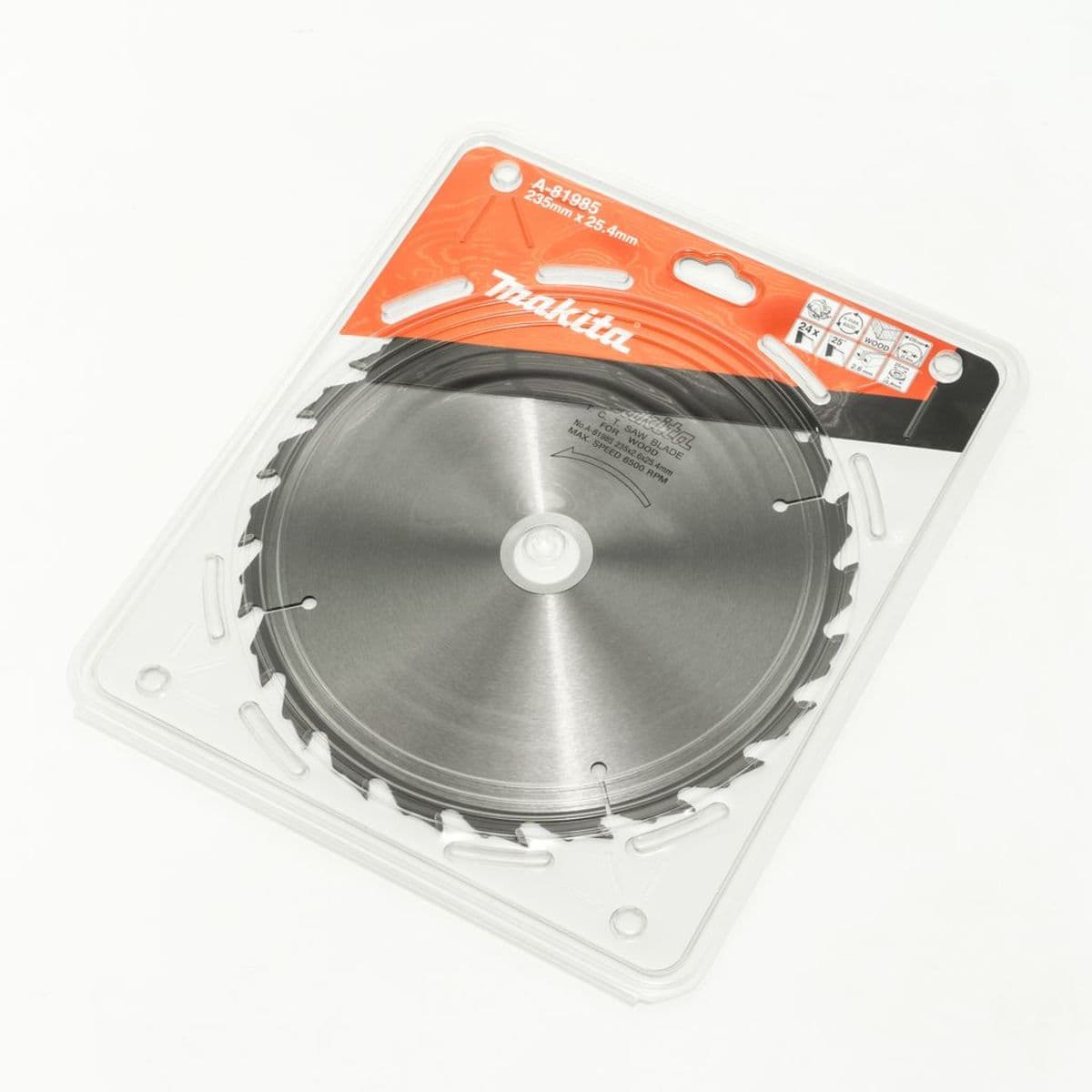 MAKITA ใบเลื่อยวงเดือนคาร์ไบด์สำหรับตัดไม้ 9 นิ้ว 24 ฟัน รุ่น A-81985 เส้นผ่านศูนย์กลาง 235 มม. หนา 2.6 มม. (มากีต้า)