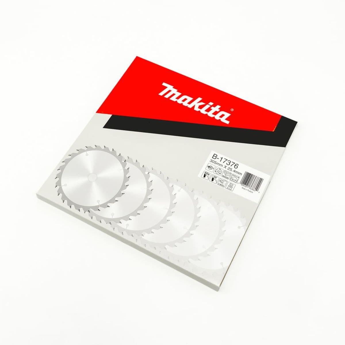 MAKITA ใบเลื่อยวงเดือนคาร์ไบด์สำหรับตัดไม้ 12 นิ้ว 60 ฟัน รุ่น B-17376 เส้นผ่านศูนย์กลาง 305 มม. หนา 2.8 มม. (มากีต้า)