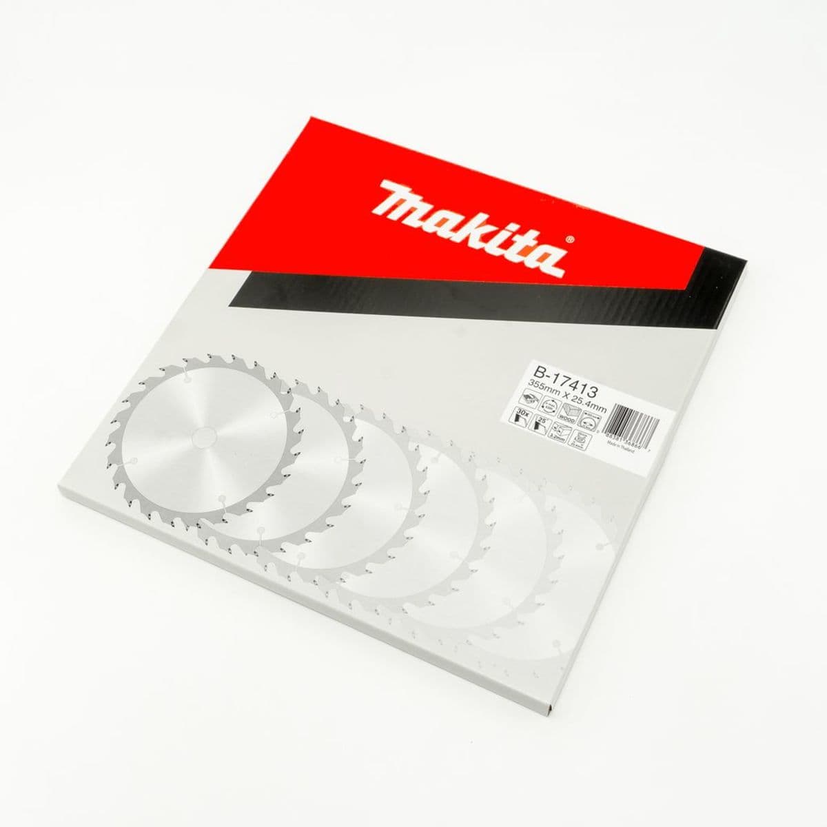 MAKITA ใบเลื่อยวงเดือนคาร์ไบด์สำหรับตัดไม้ 14 นิ้ว 30 ฟัน  รุ่น B-17413 เส้นผ่านศูนย์กลาง 355 มม. หนา 3.2 มม. (มากีต้า)