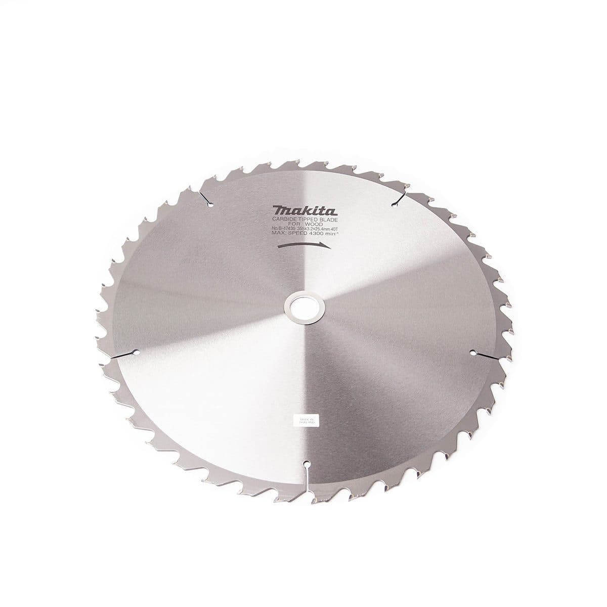 MAKITA ใบเลื่อยวงเดือนคาร์ไบด์สำหรับตัดไม้ 14 นิ้ว 40 ฟัน รุ่น B-17435 เส้นผ่านศูนย์กลาง 355 มม. หนา 3.2 มม. (มากีต้า)